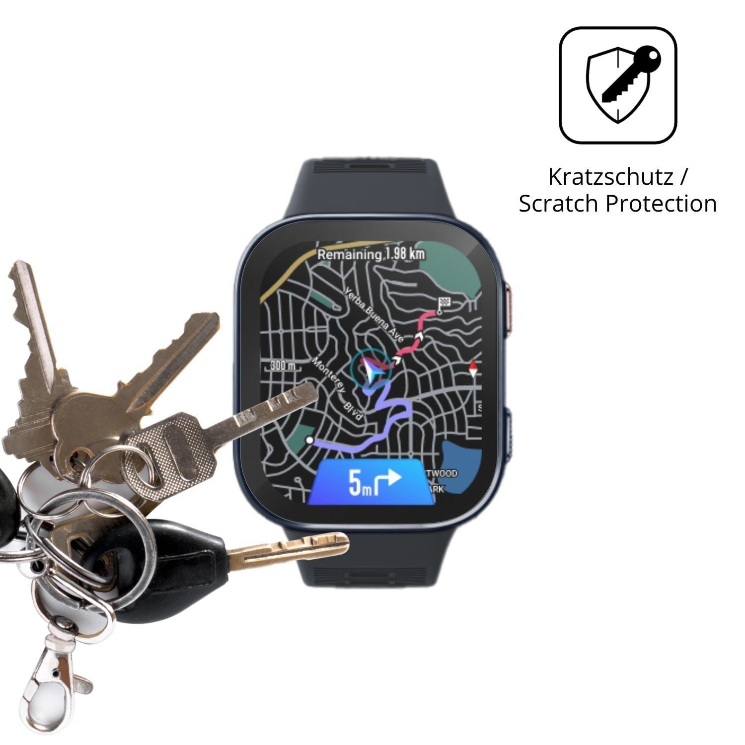 6x Schutzfolie matt für Amazfit Bip Max 50mm Displ (4)