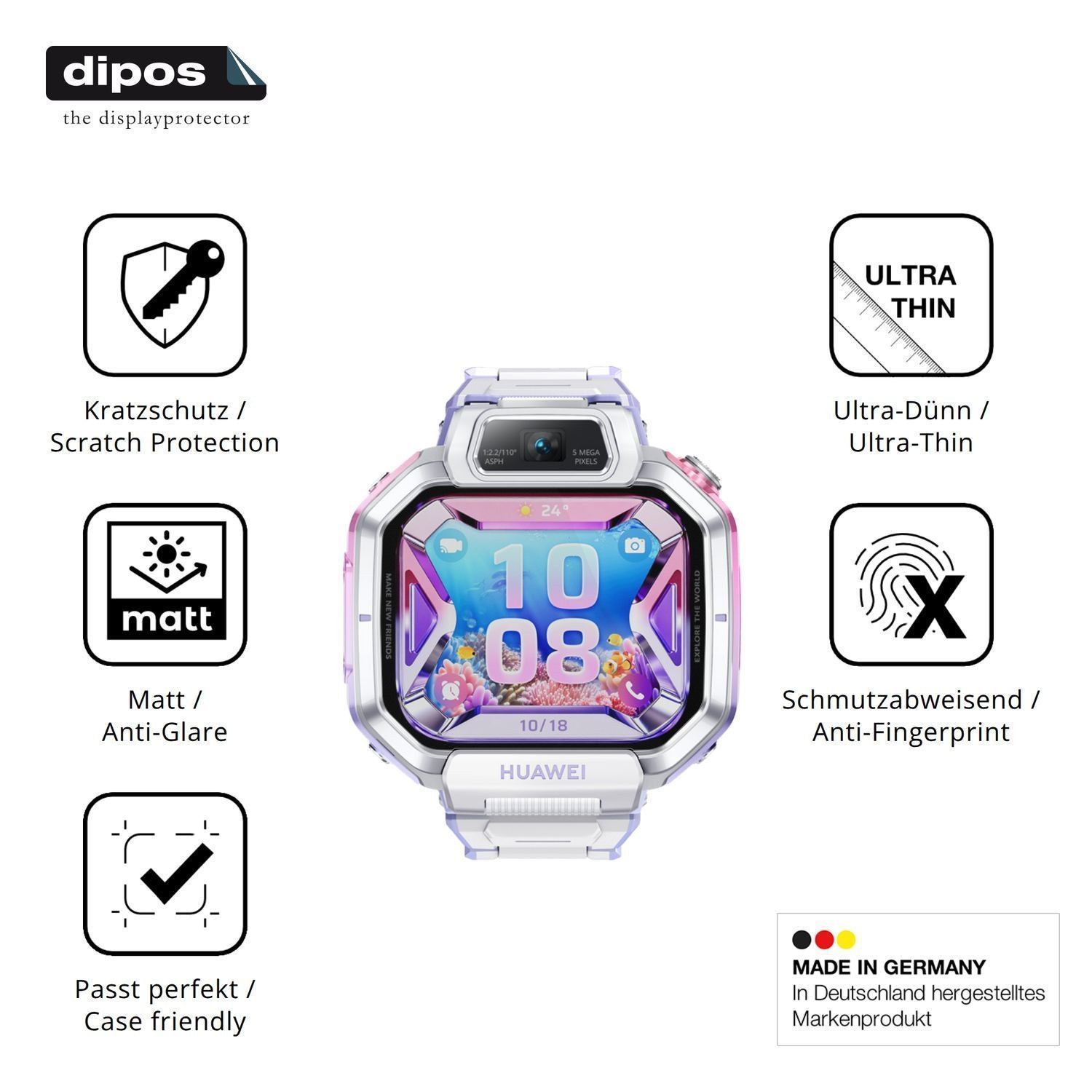 6x Schutzfolie matt für Huawei Watch Kids X1 Pro D (7)