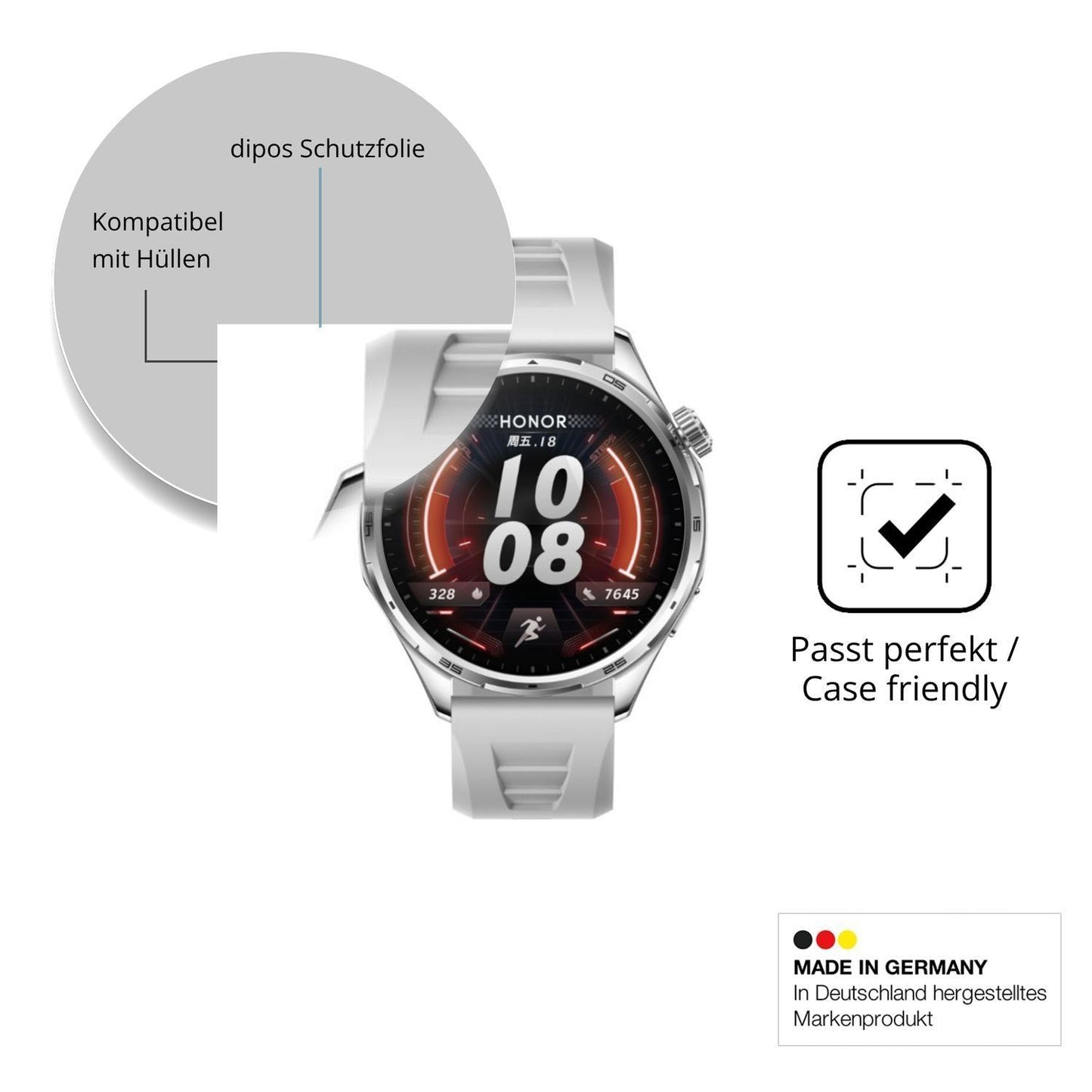 6x Schutzfolie klar für Honor Watch 6 Plus Display (6)