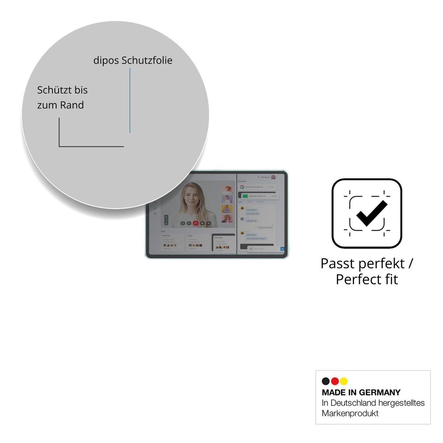 Blickschutzfolie für Azeyou T11 matt Schutzfolie P (4)