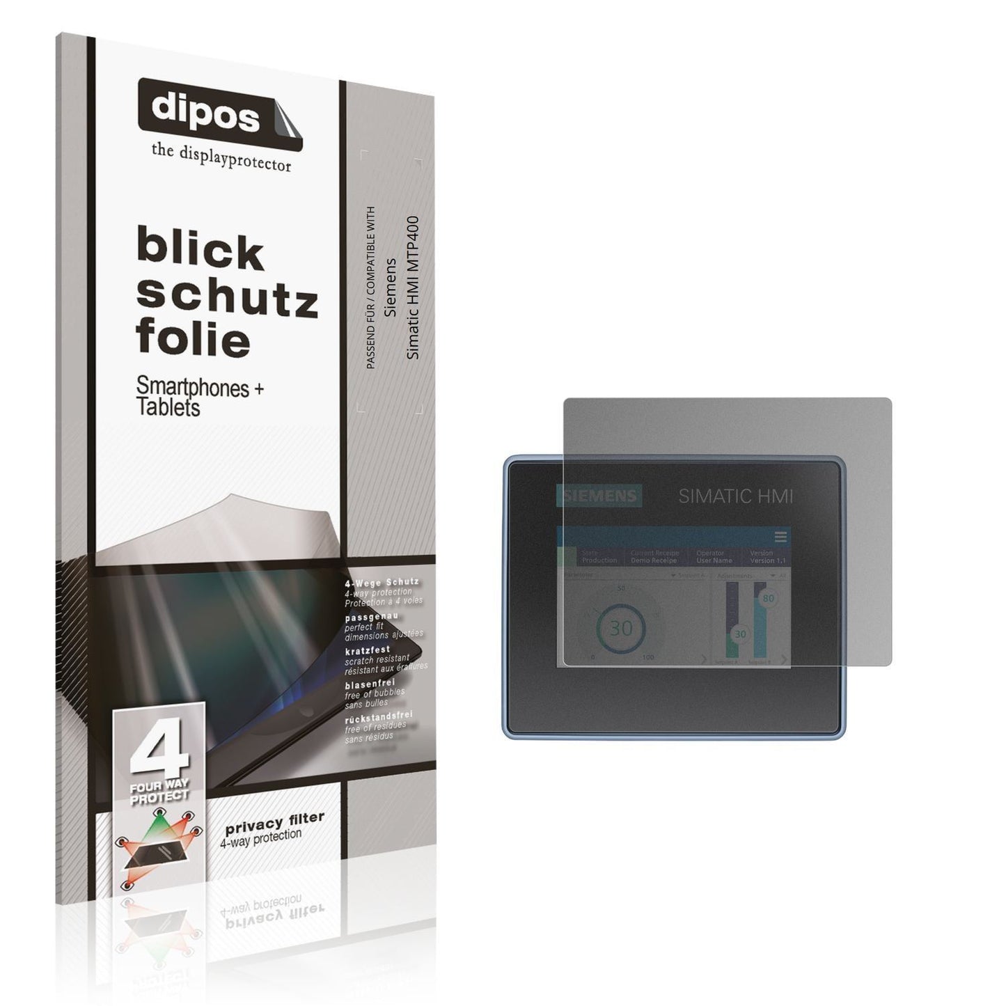Blickschutzfolie für Siemens Simatic HMI MTP400 ma (1)