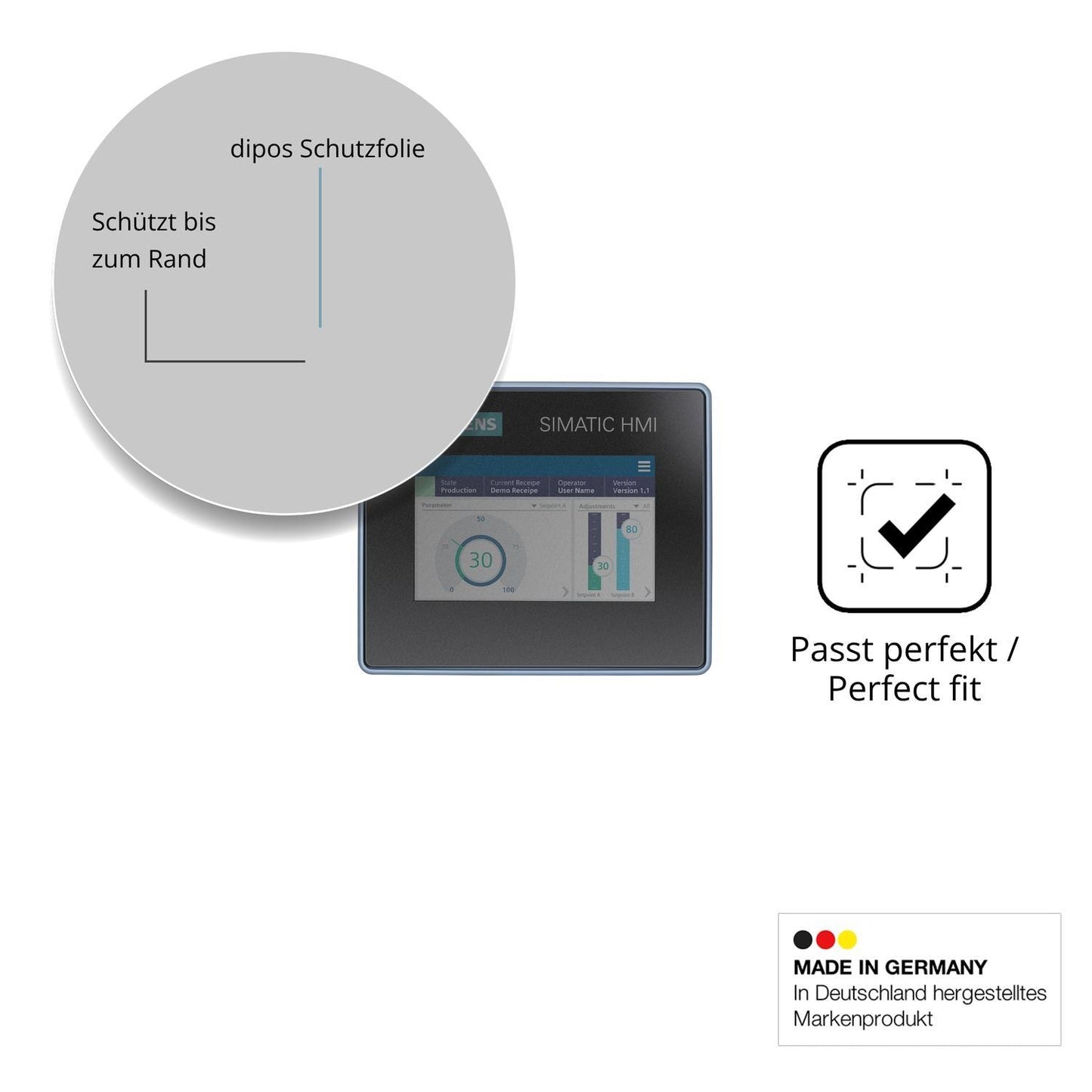 Blickschutzfolie für Siemens Simatic HMI MTP400 ma (4)