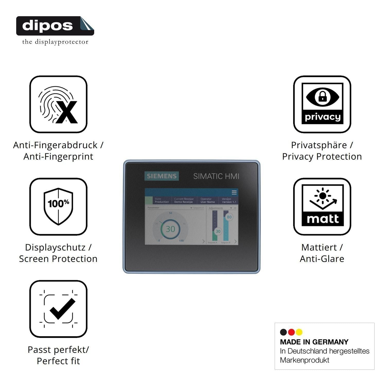 Blickschutzfolie für Siemens Simatic HMI MTP400 ma (5)