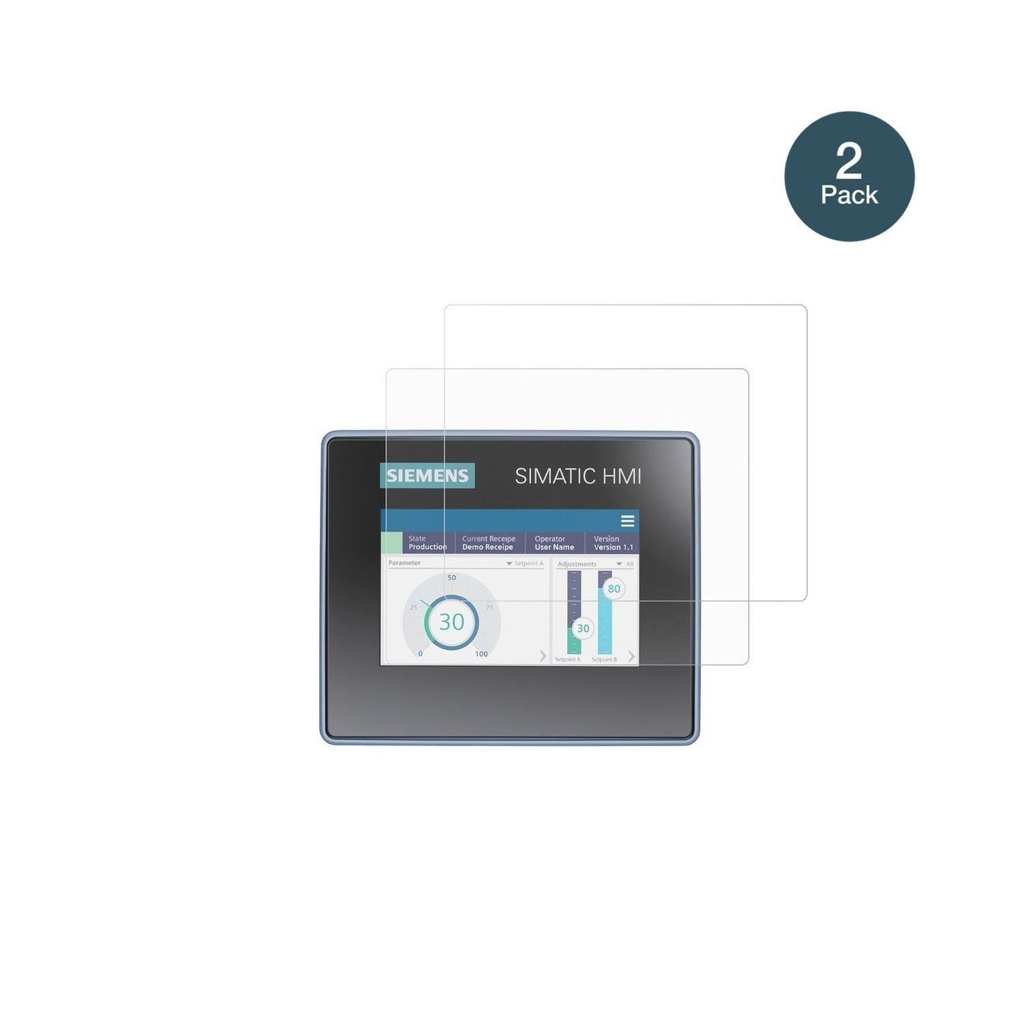 2x 9H Schutzfolie matt für Siemens Simatic HMI MTP (2)