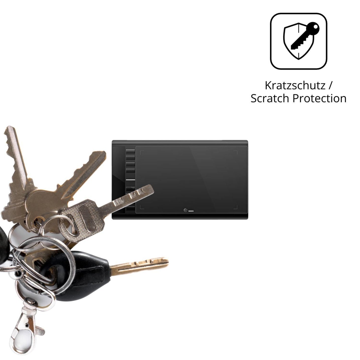 2x Schutzfolie klar für Ugee M708 Display-Schutzfo (4)