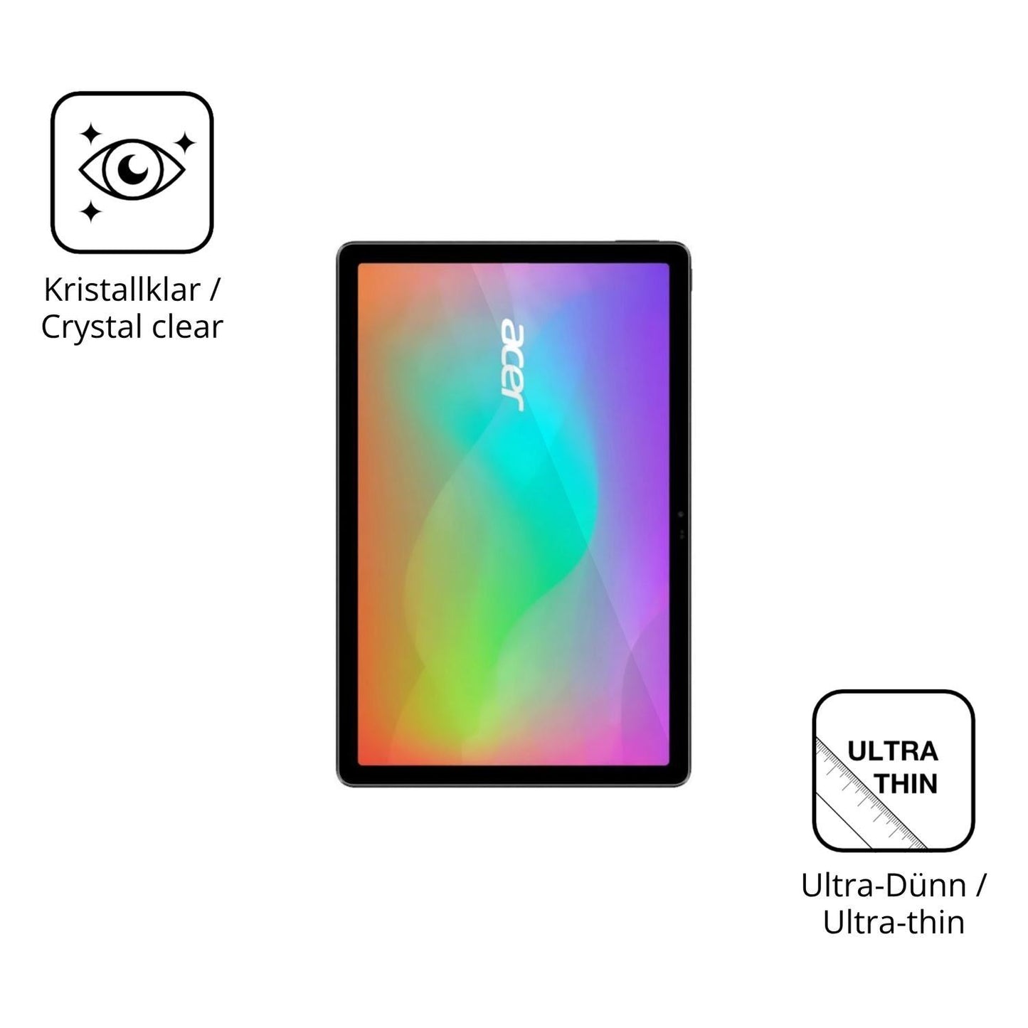 2x Schutzfolie klar für Acer Sospiro AS12L Display (5)