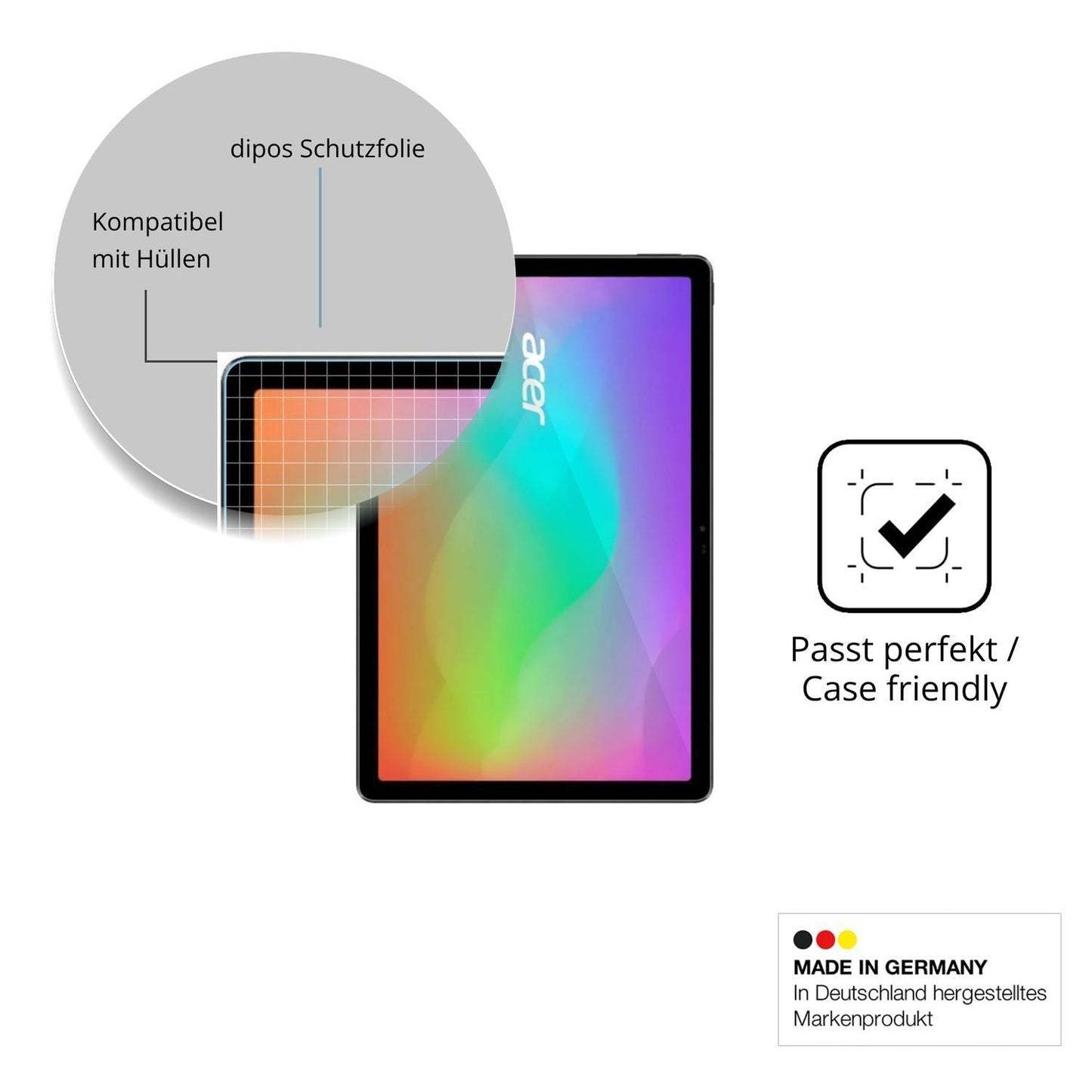 2x Schutzfolie klar für Acer Sospiro AS12L Display (6)