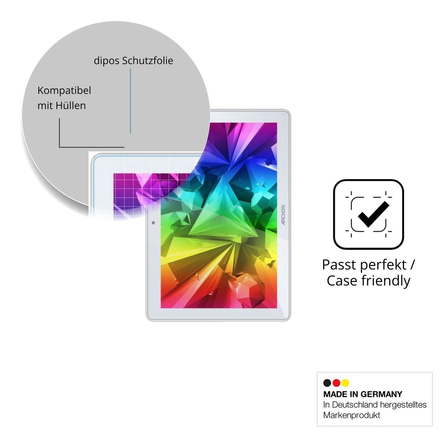 2x Schutzfolie klar für Archos T101 FHD 4G Ultra D (6)