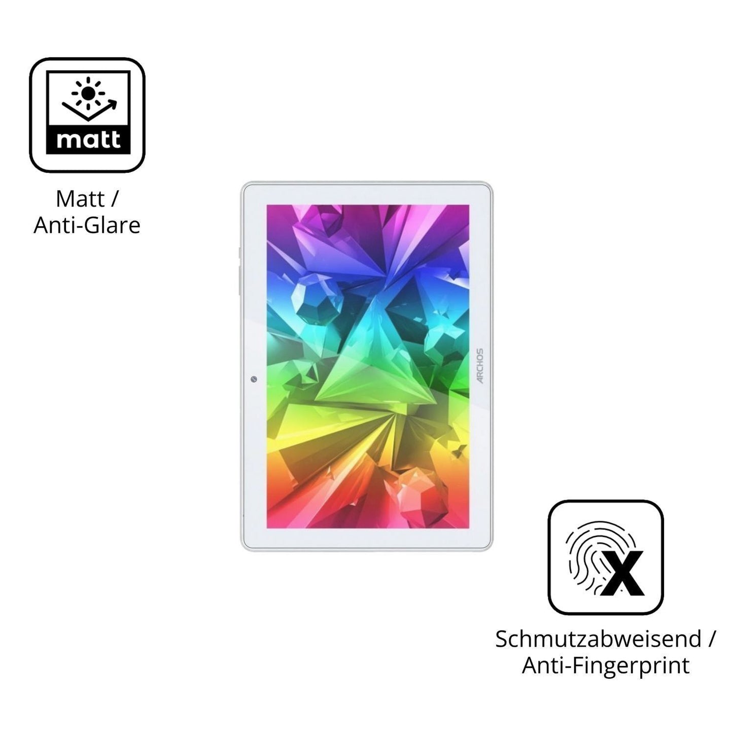 2x Schutzfolie matt für Archos T101 FHD 4G Ultra D (5)