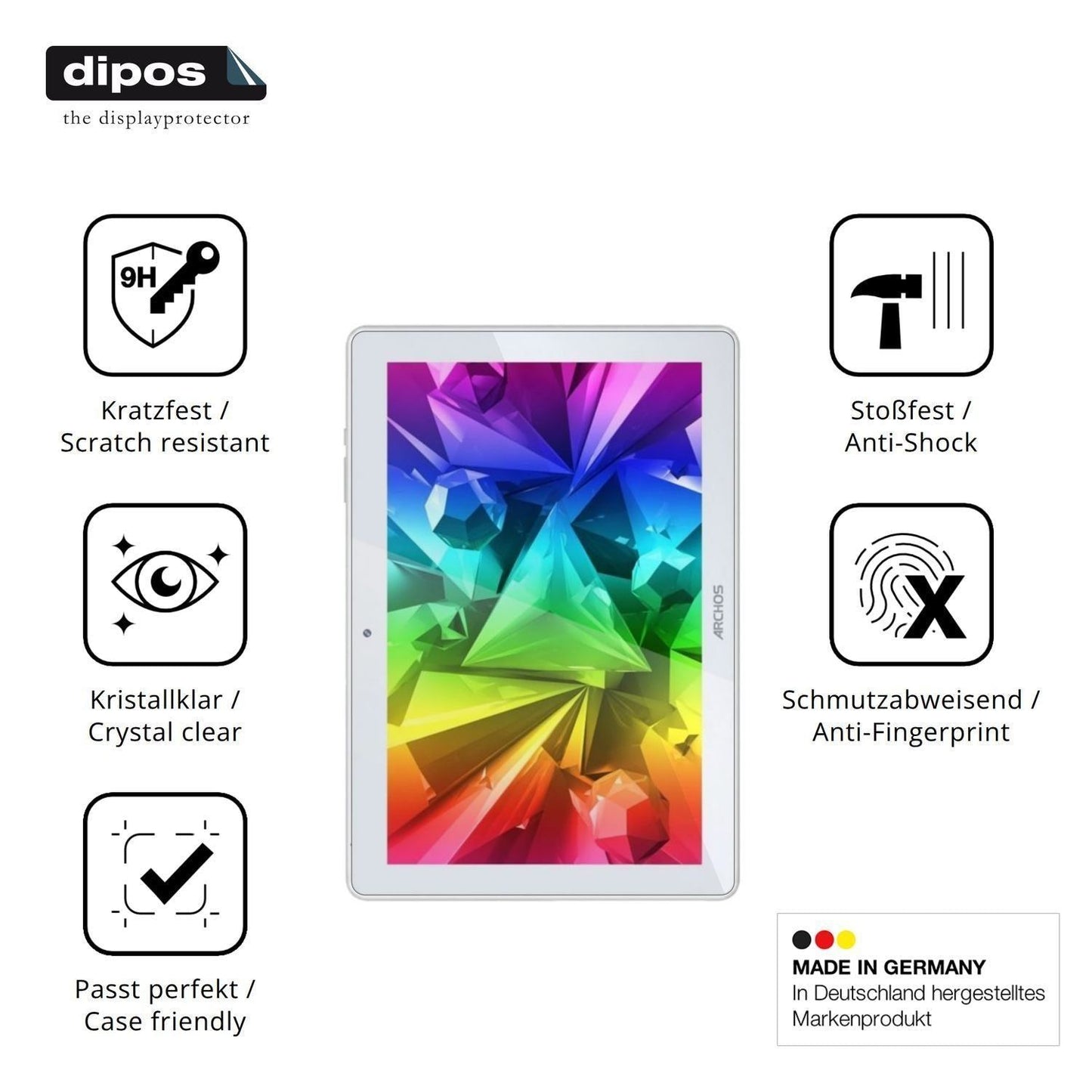 2x 9H Schutzfolie für Archos T101 FHD 4G Ultra Pan (7)