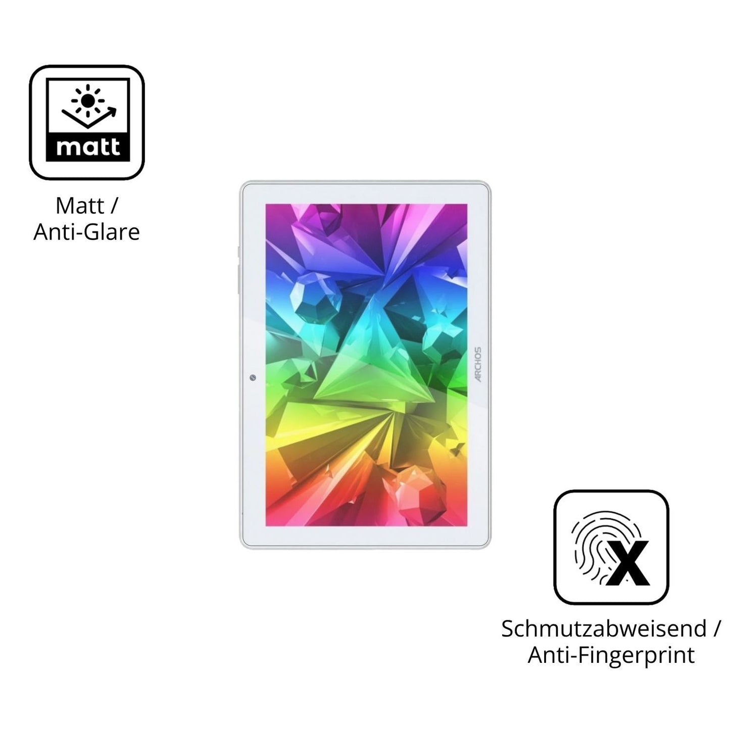 2x 9H Schutzfolie matt für Archos T101 FHD 4G Ultr (5)