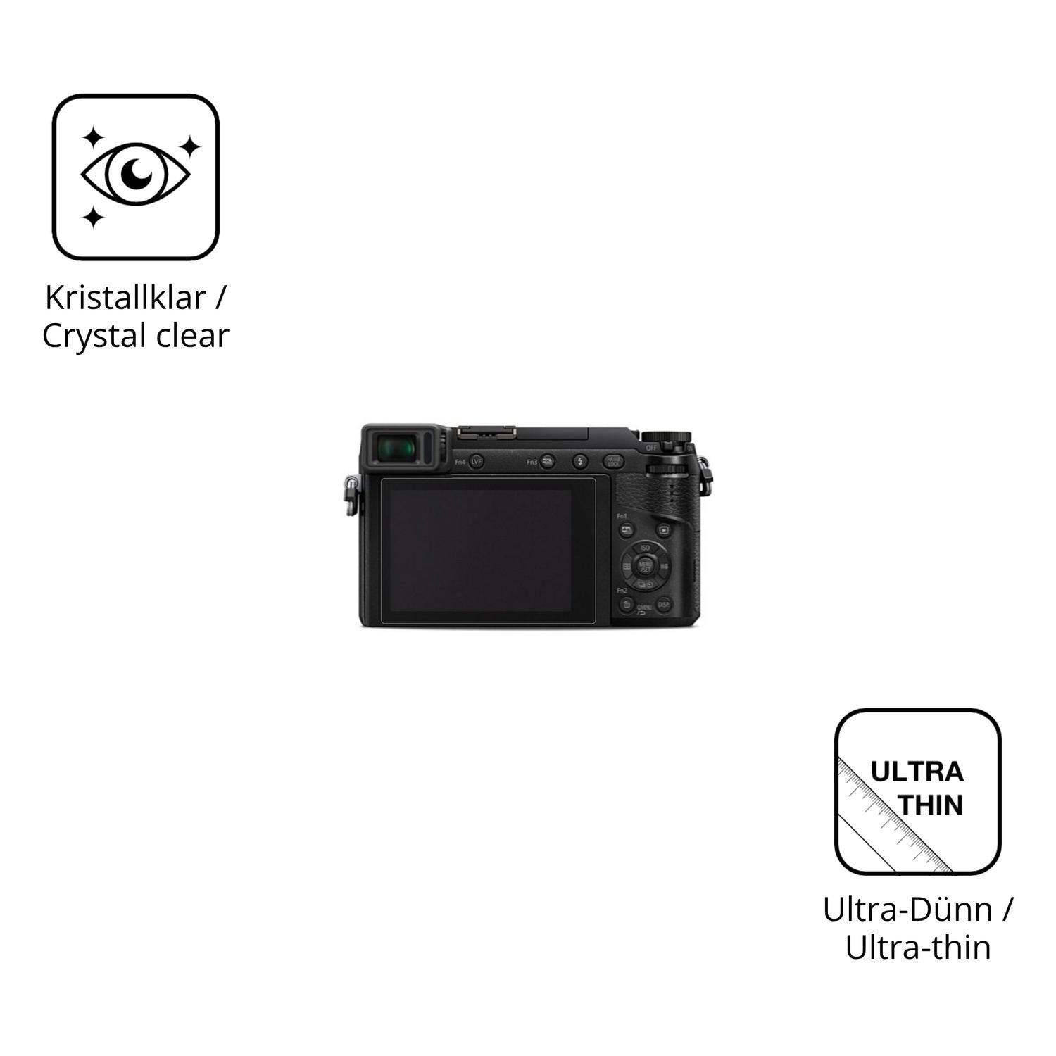 4x Schutzfolie klar für Panasonic GX80 Display-Sch (5)