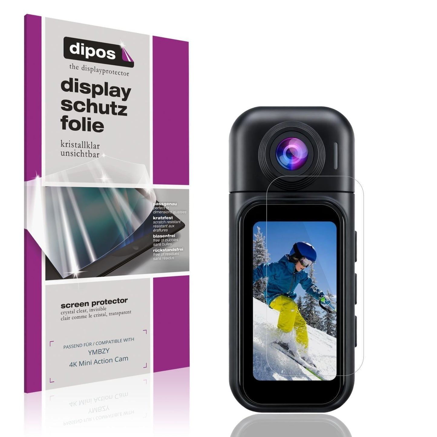 4x Schutzfolie klar für YMBZY 4K Mini Action Cam D (1)