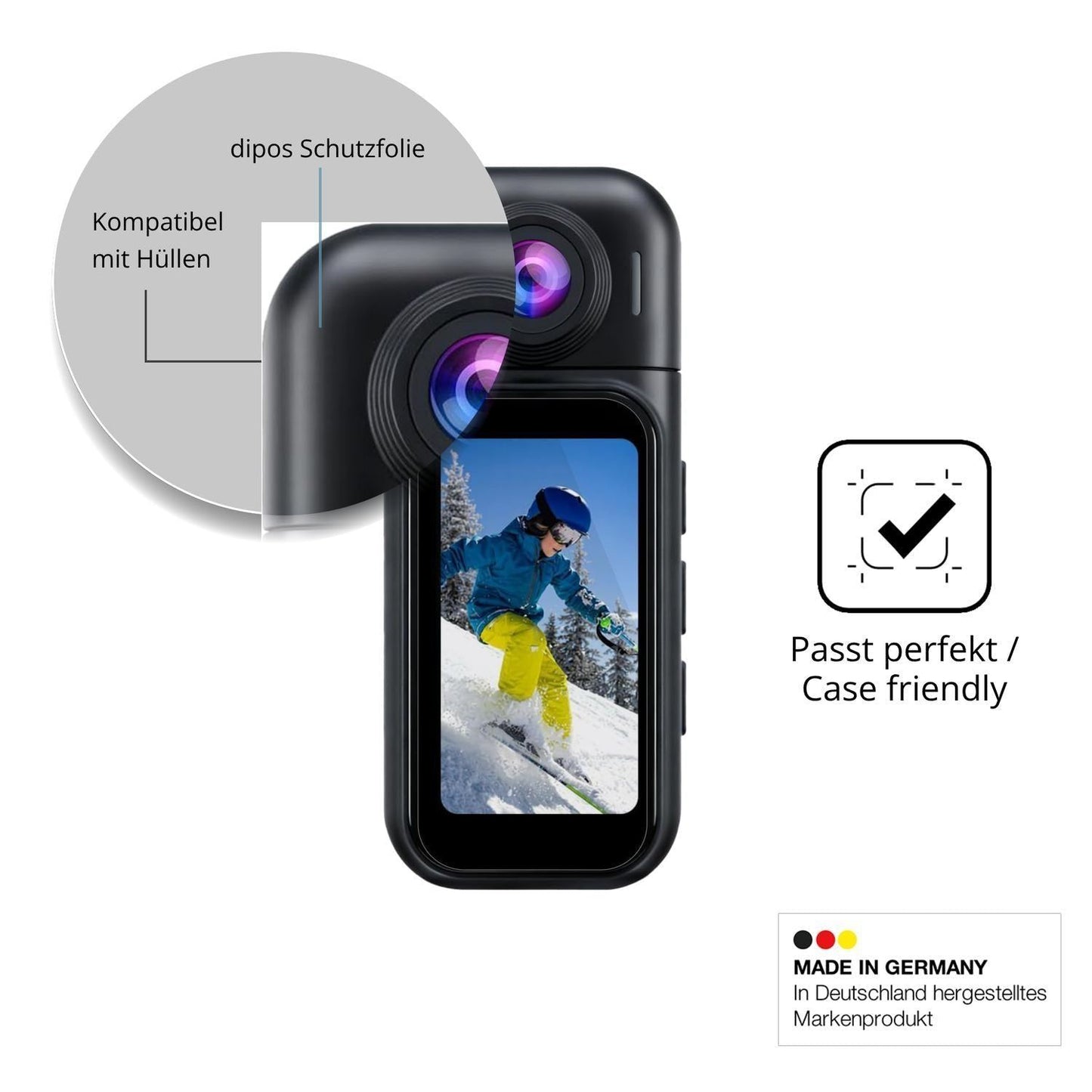 4x Schutzfolie klar für YMBZY 4K Mini Action Cam D (6)