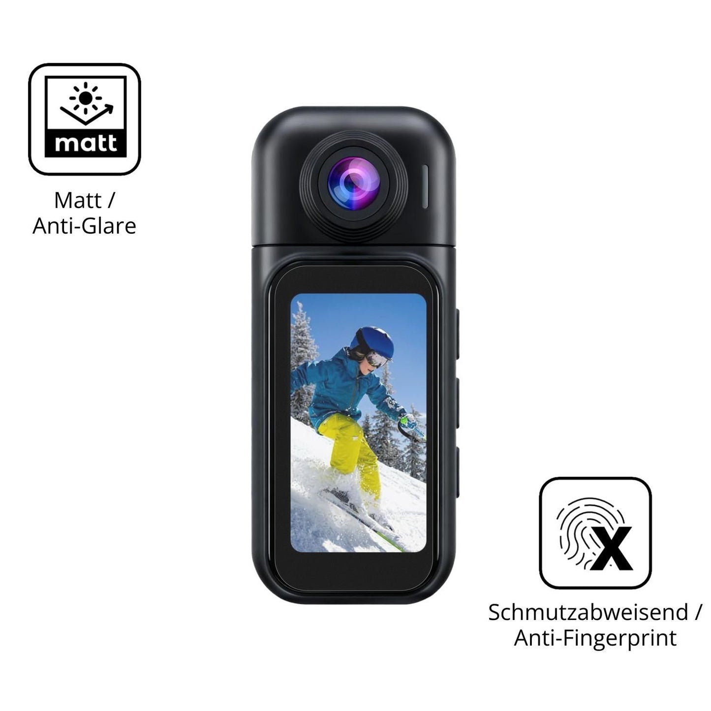 2x 9H Schutzfolie matt für YMBZY 4K Mini Action Ca (5)