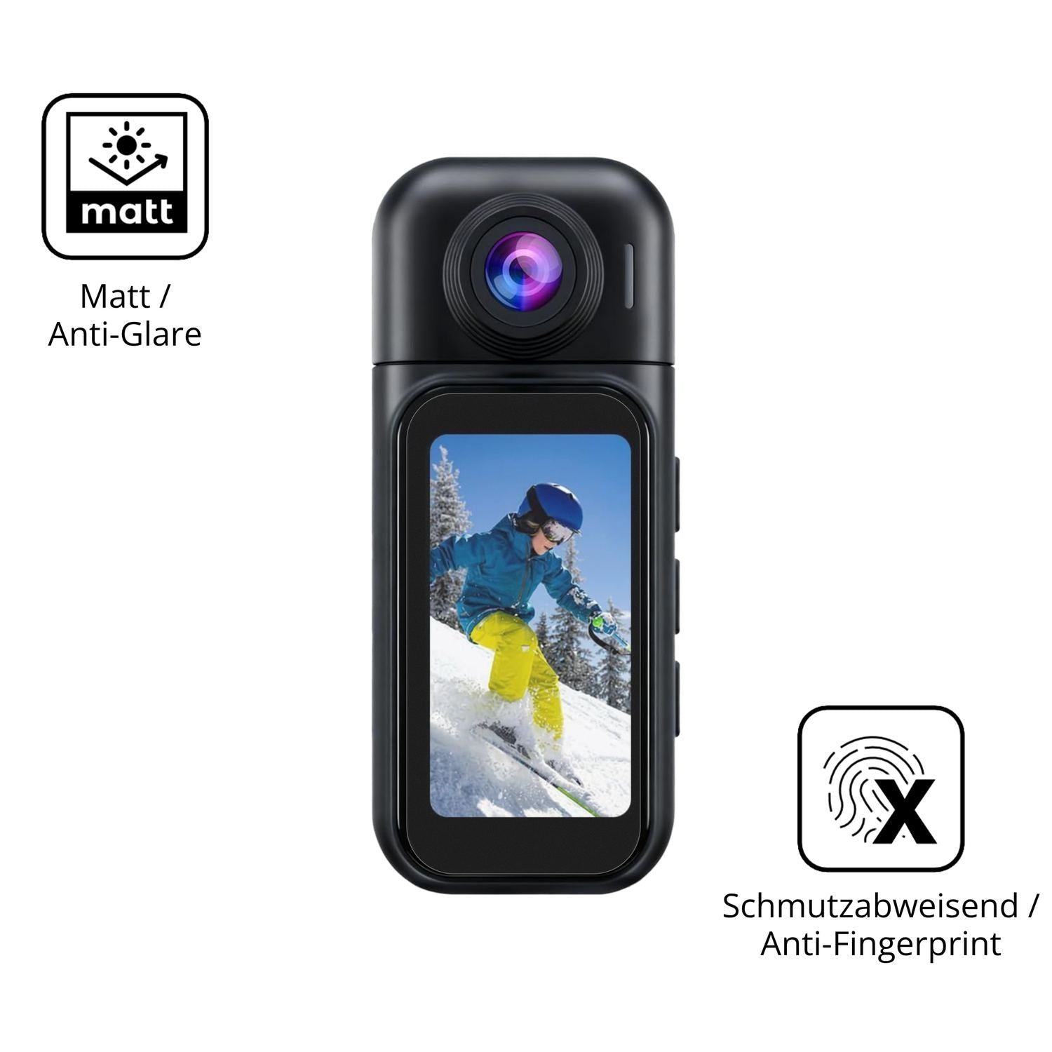 2x 9H Schutzfolie matt für YMBZY 4K Mini Action Ca (5)