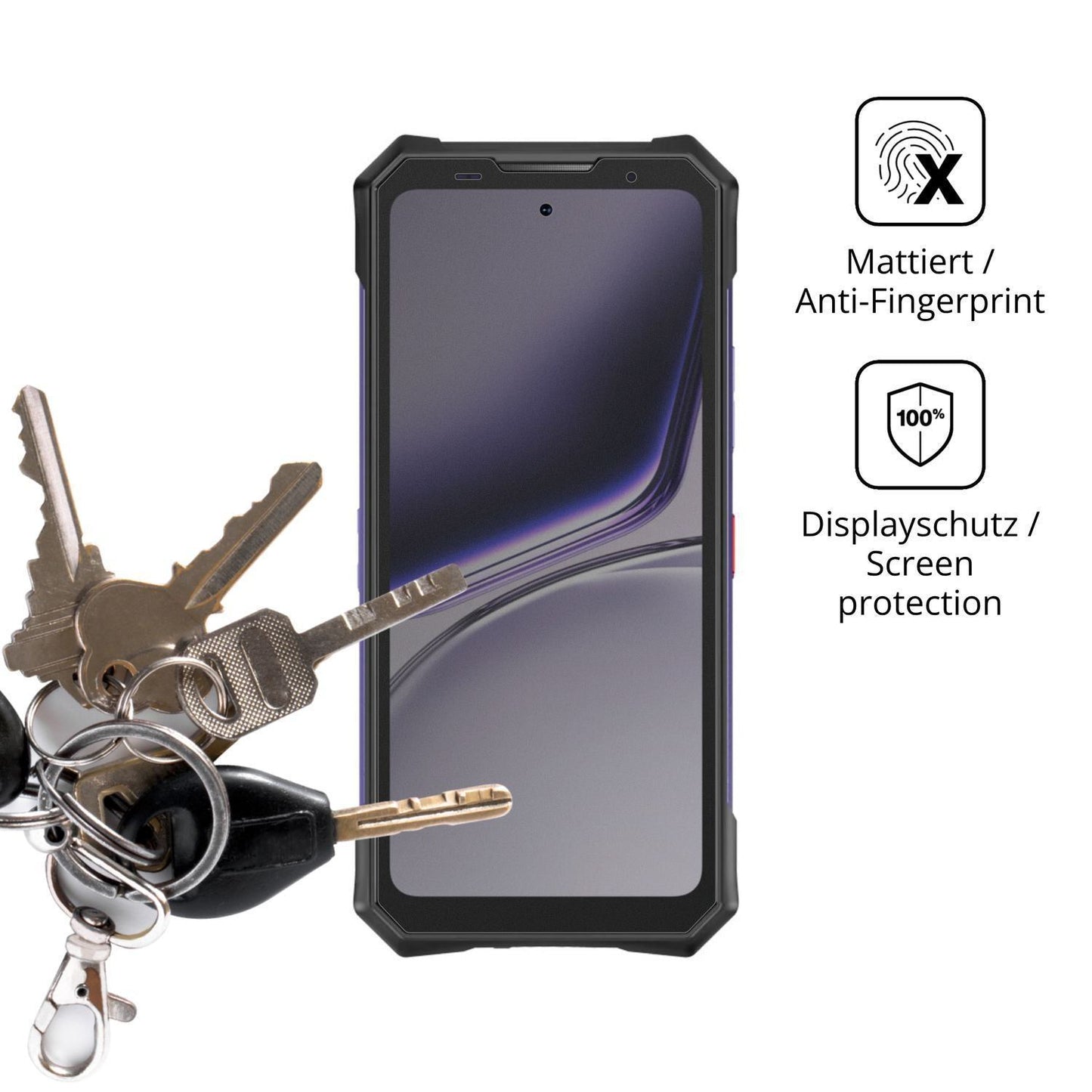 Blickschutzfolie für Doogee S300 Plus Thermal matt (3)