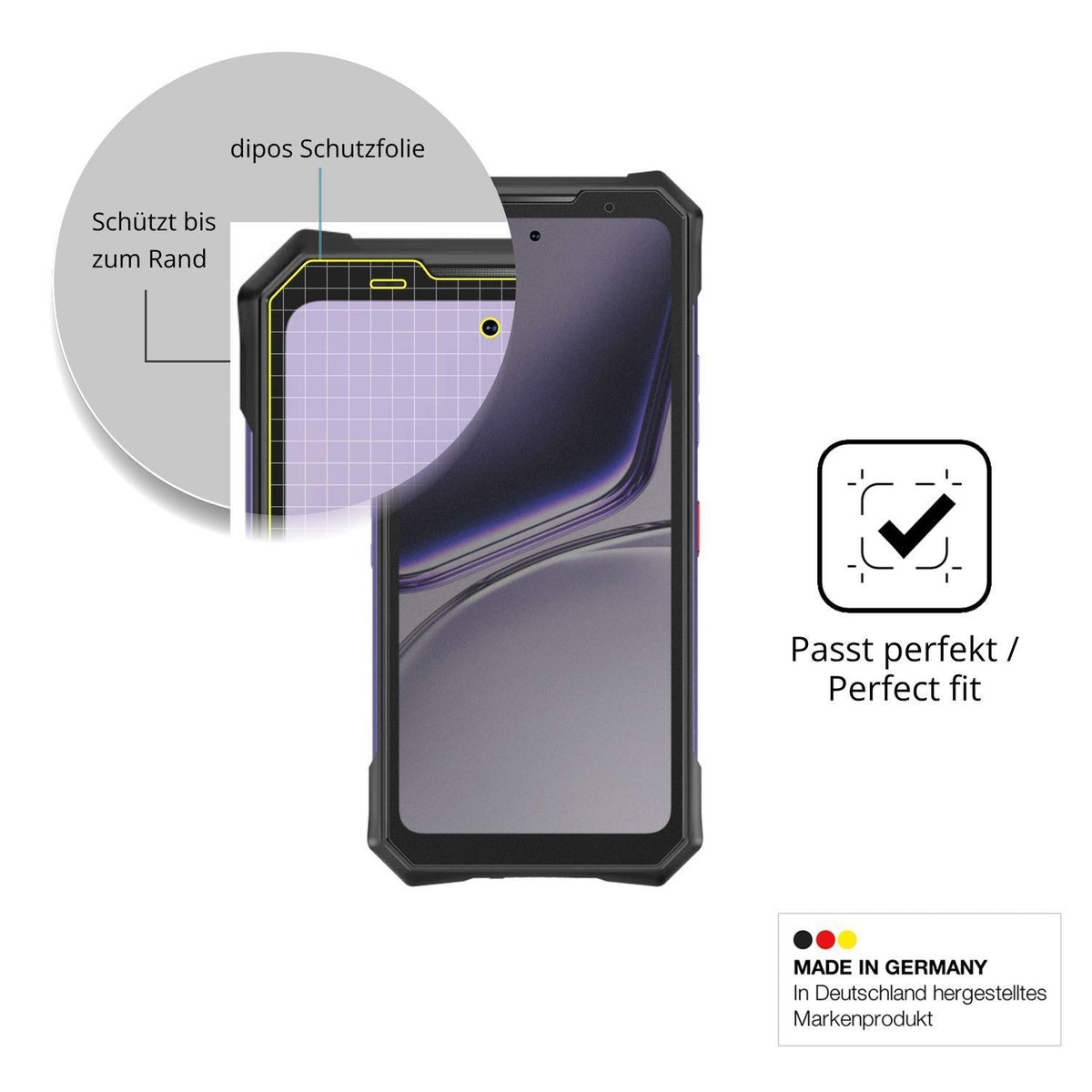 Blickschutzfolie für Doogee S300 Plus Thermal matt (4)