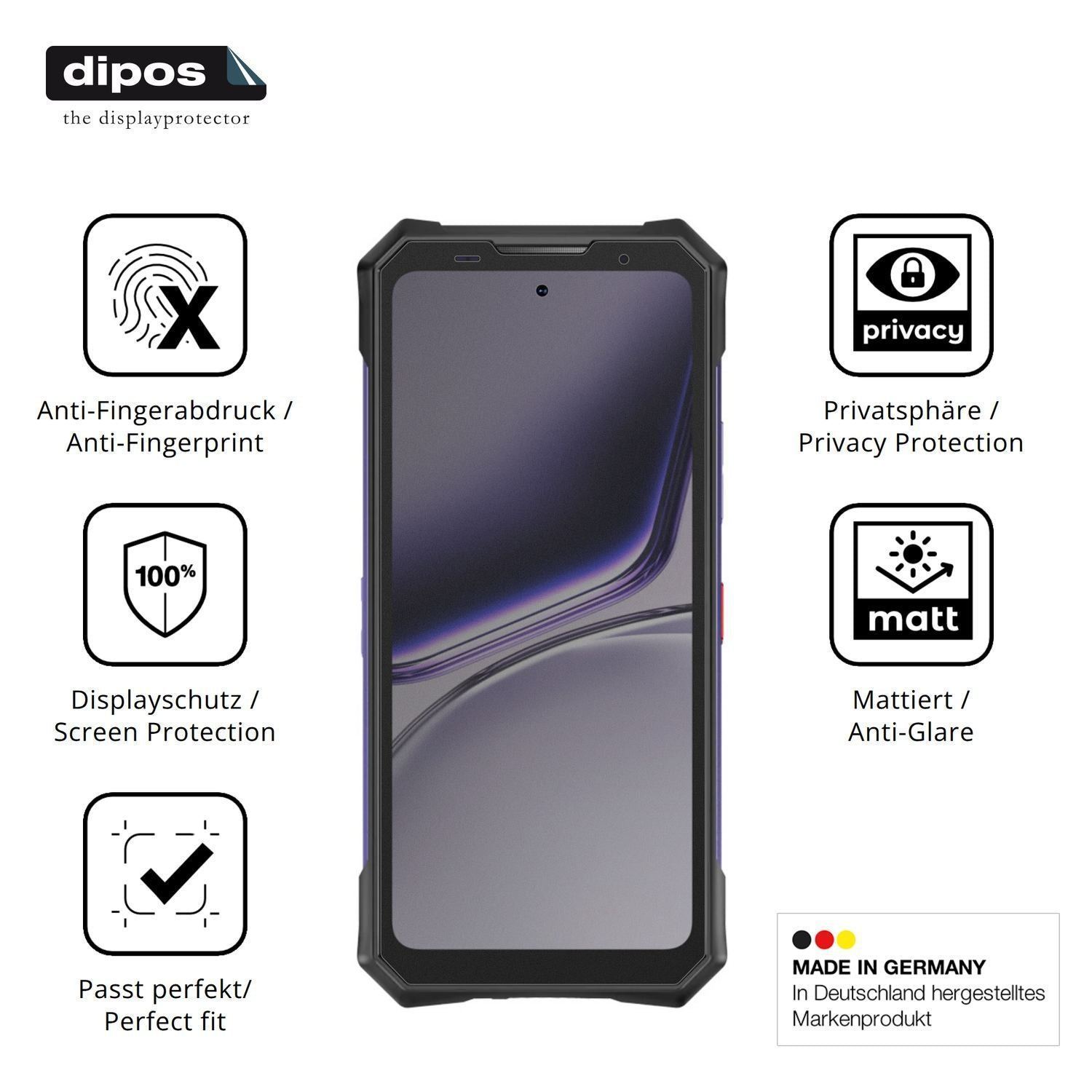Blickschutzfolie für Doogee S300 Plus Thermal matt (5)