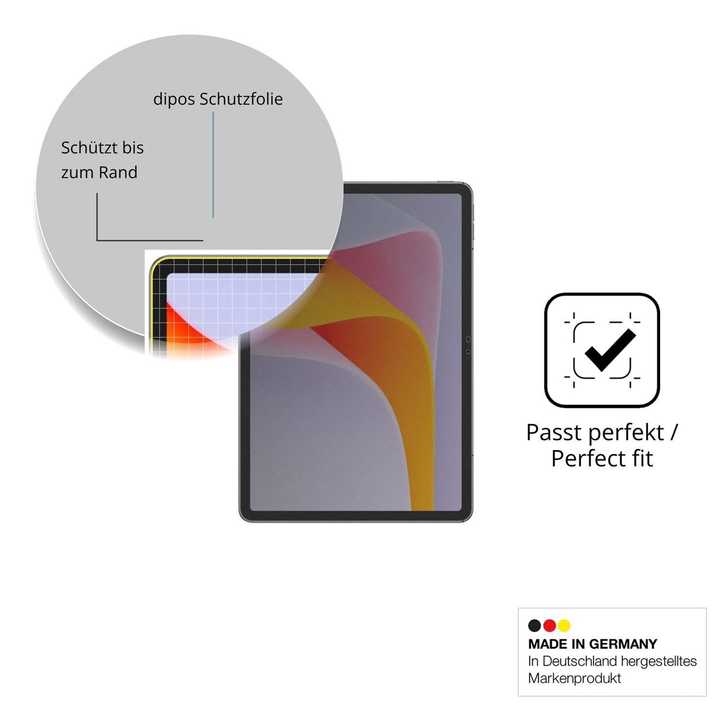 Blickschutzfolie für Ulefone Tab A12 Pro matt Schu (4)