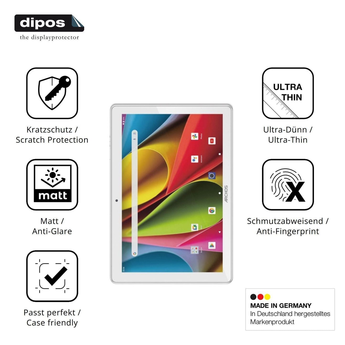 2x Schutzfolie matt für Archos T101 FHD2 WiFi Disp (7)