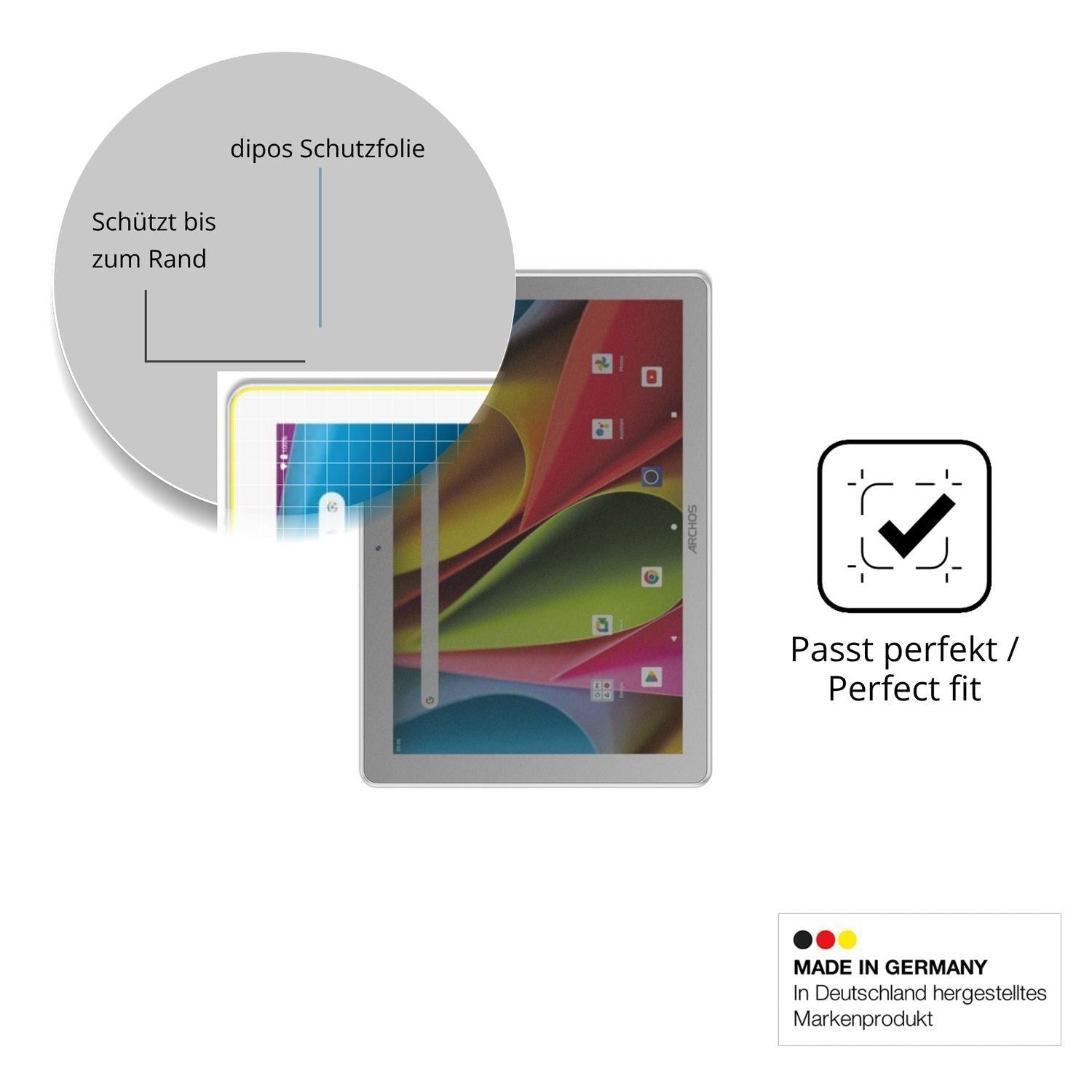 Blickschutzfolie für Archos T101 FHD2 WiFi matt Sc (4)
