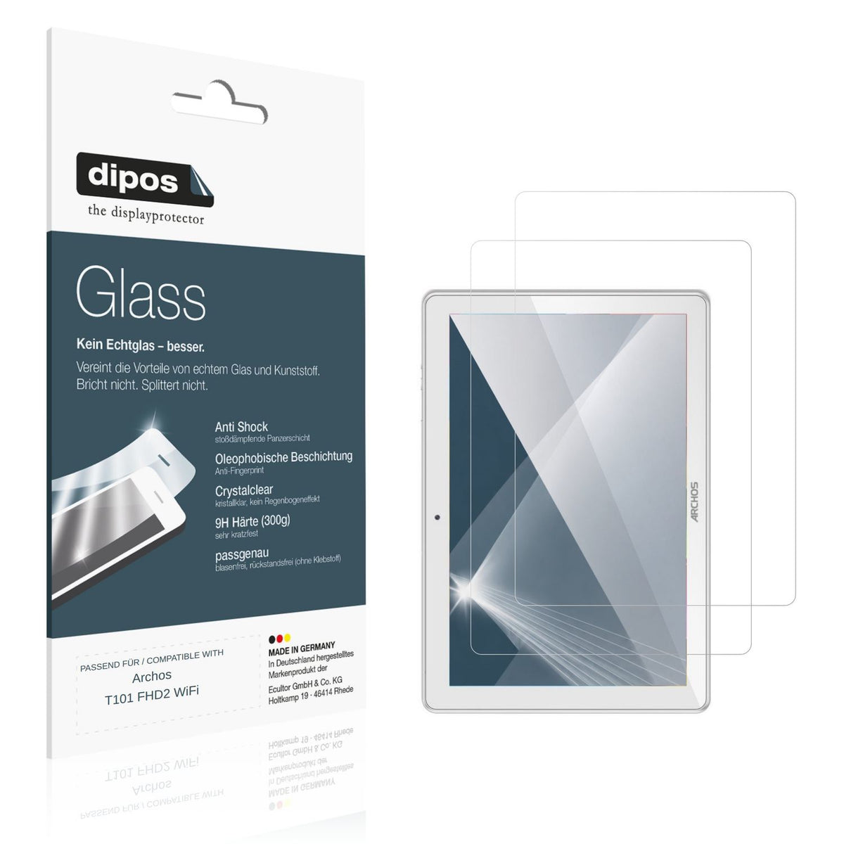 2x 9H Schutzfolie für Archos T101 FHD2 WiFi Panzer (1)