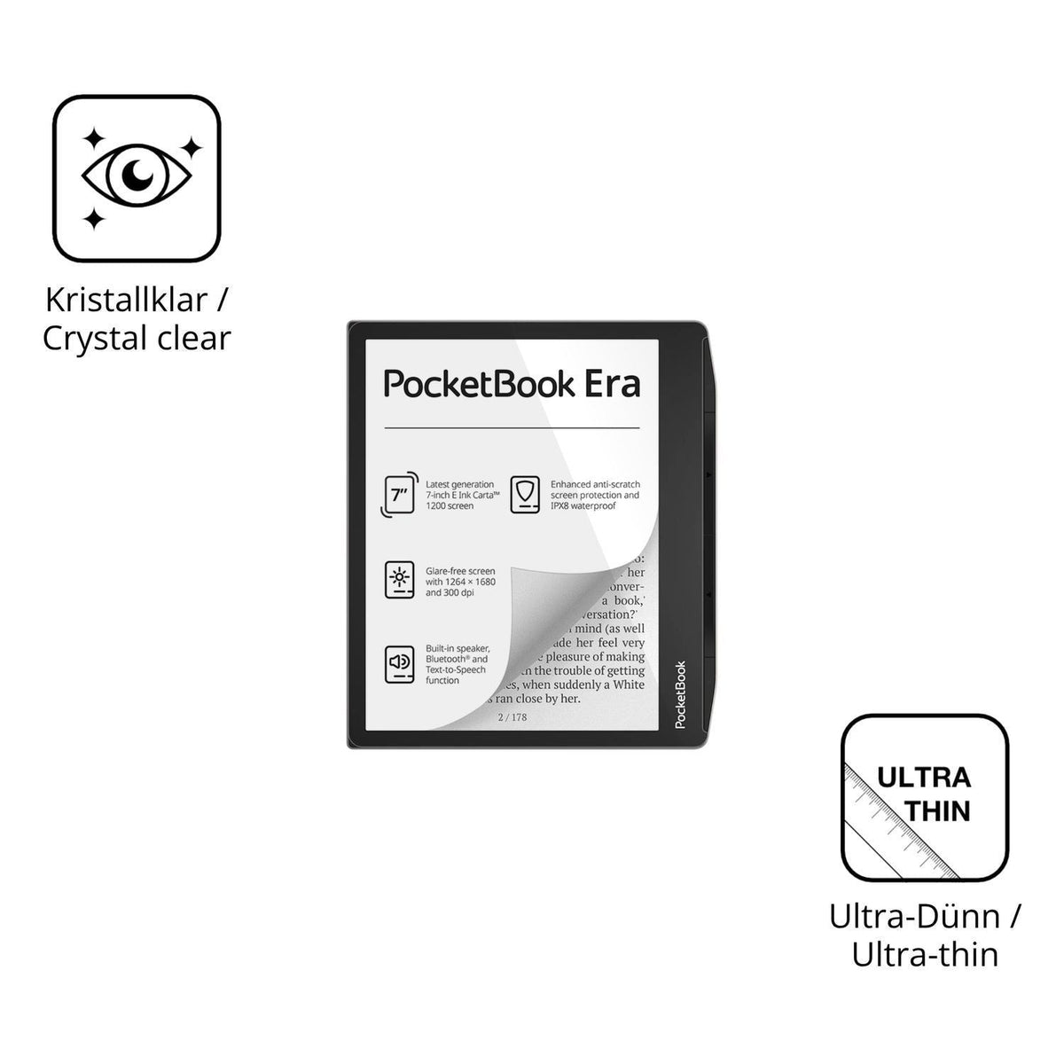 2x Schutzfolie klar für Pocketbook Era Display-Sch (5)