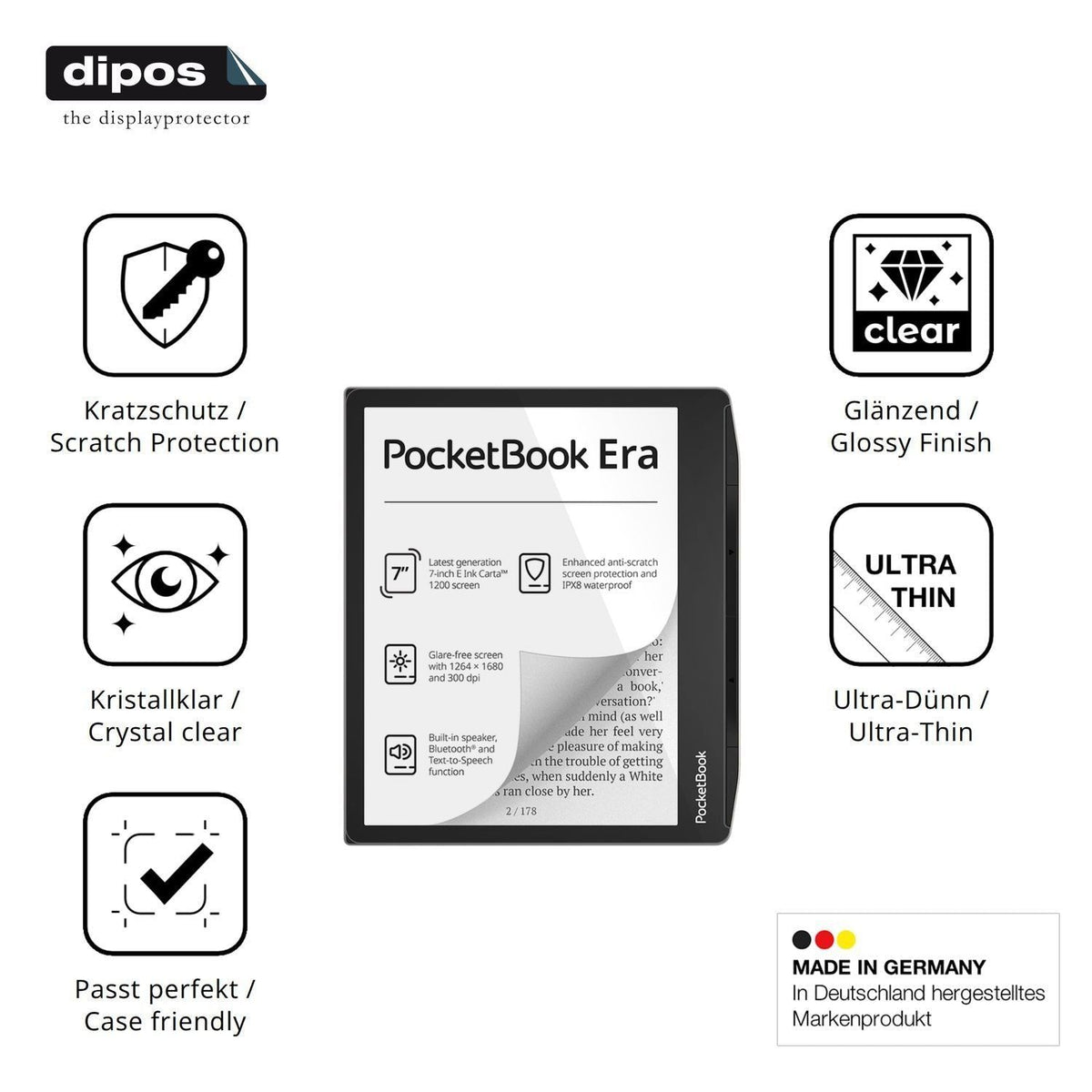 2x Schutzfolie klar für Pocketbook Era Display-Sch (7)