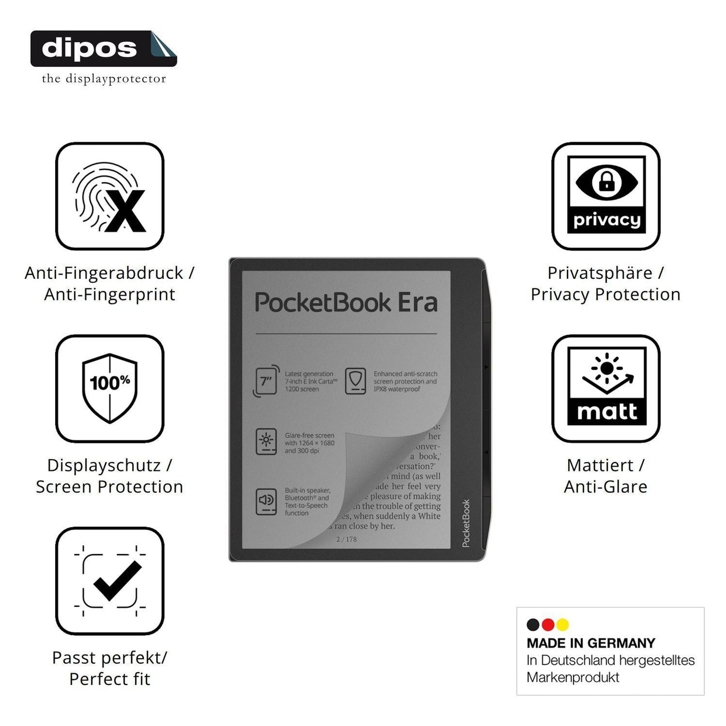 Blickschutzfolie für Pocketbook Era matt Schutzfol (5)