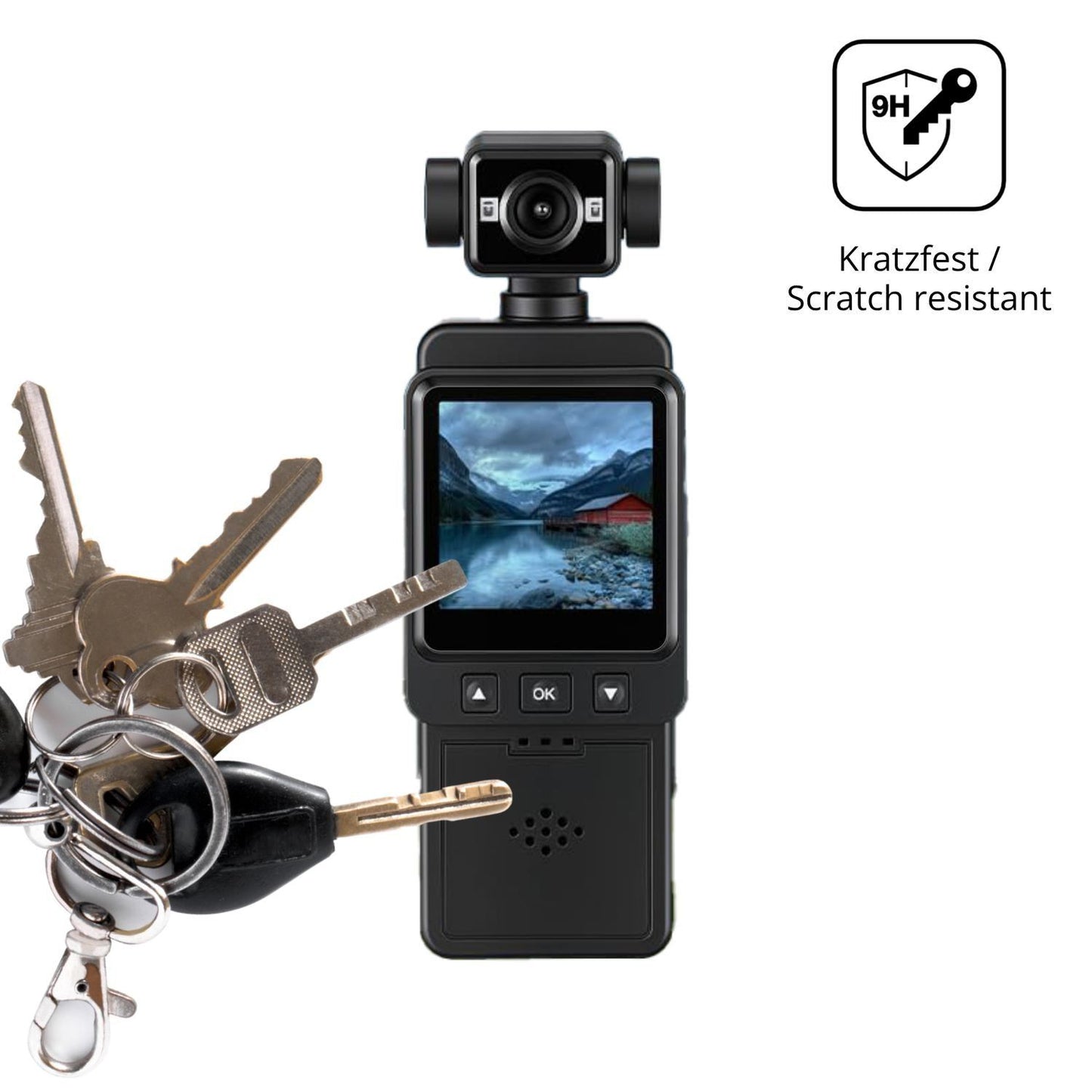 2x 9H Schutzfolie für Zymblingst Mini Body-Cam 4K  (3)