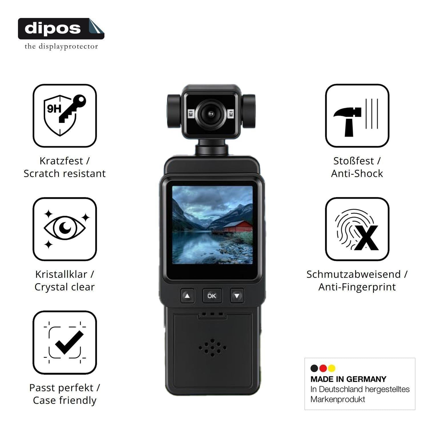 2x 9H Schutzfolie für Zymblingst Mini Body-Cam 4K  (7)