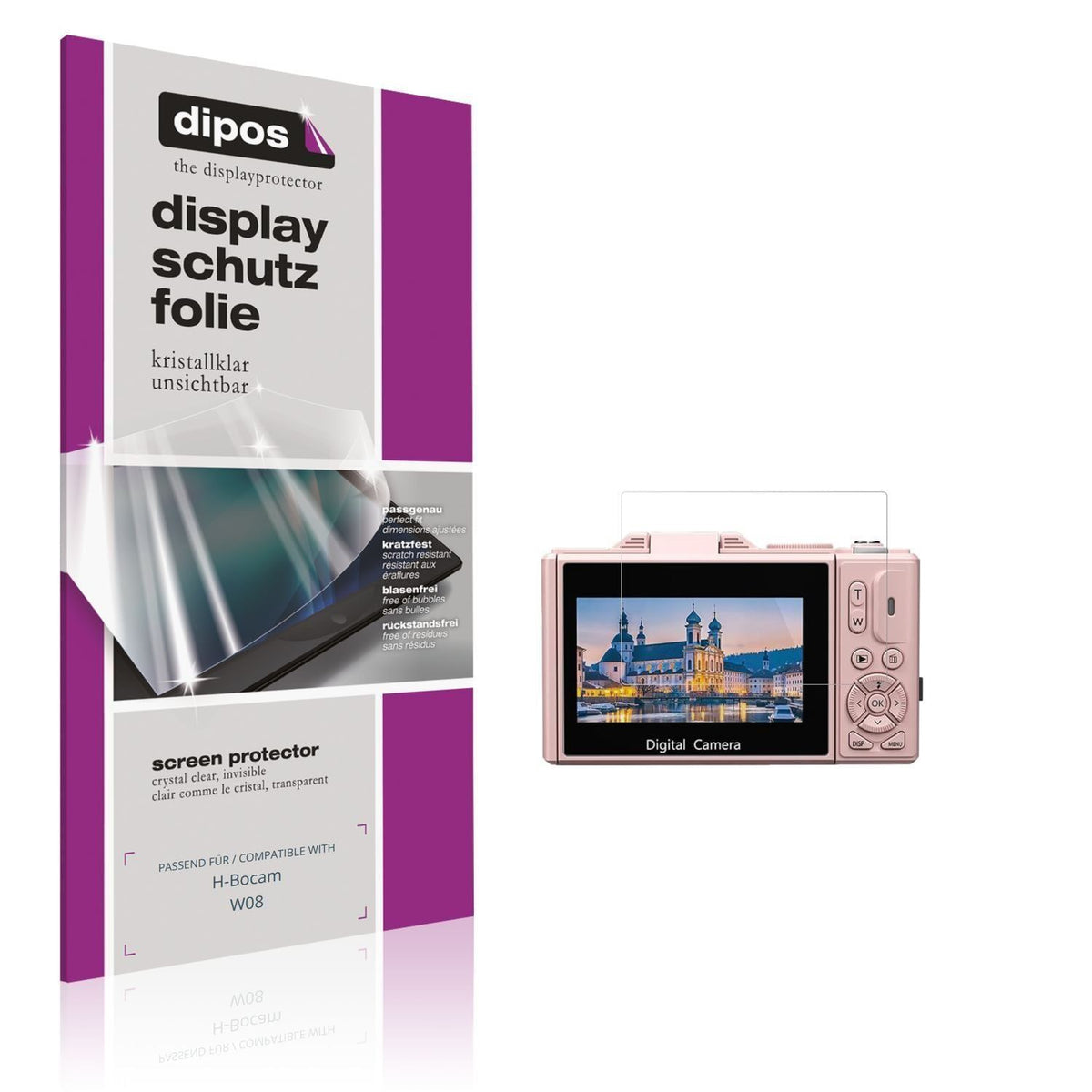 4x Schutzfolie klar für H-Bocam W08 Display-Schutz (1)
