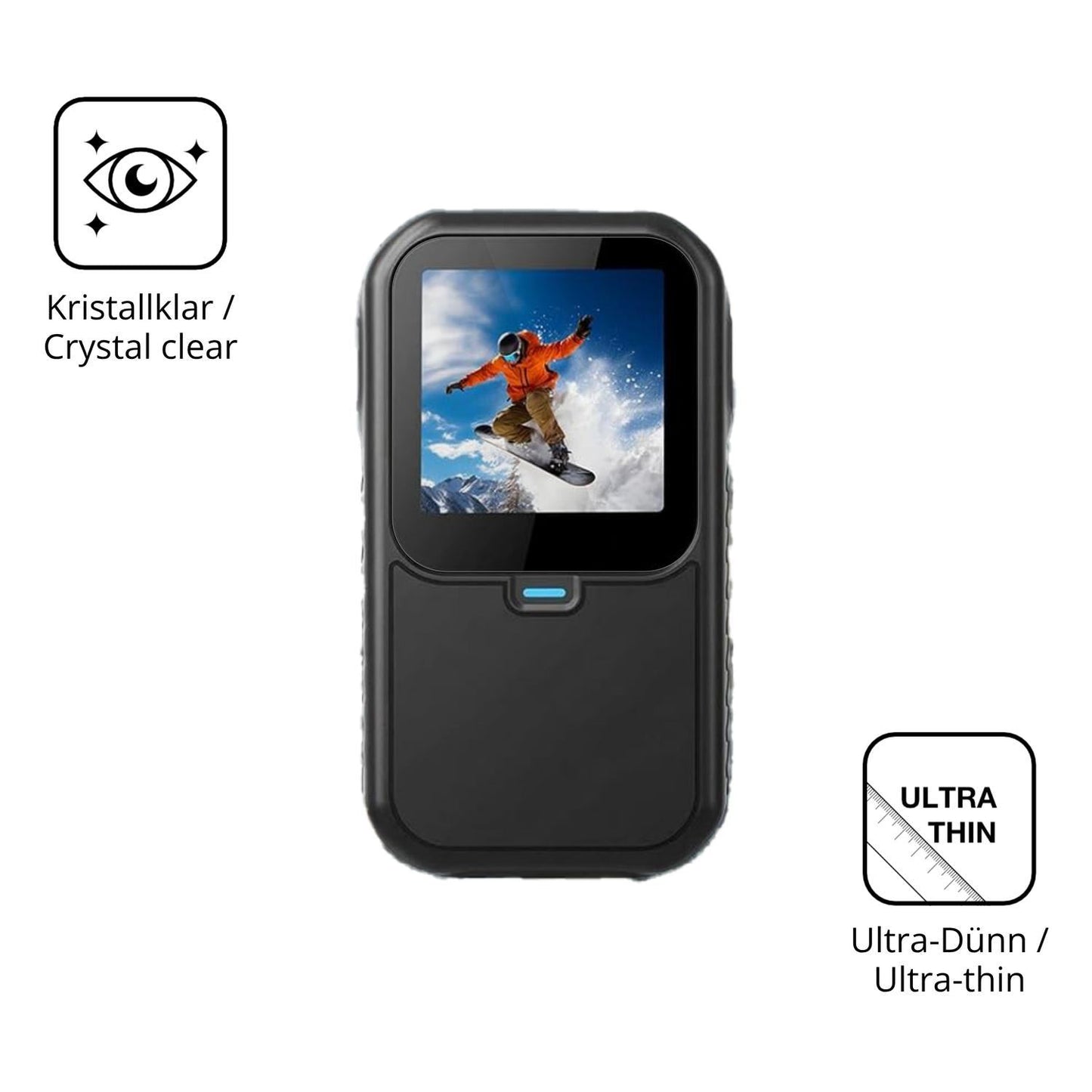 4x Schutzfolie klar für UtaUla Mini Action Cam 5K  (5)