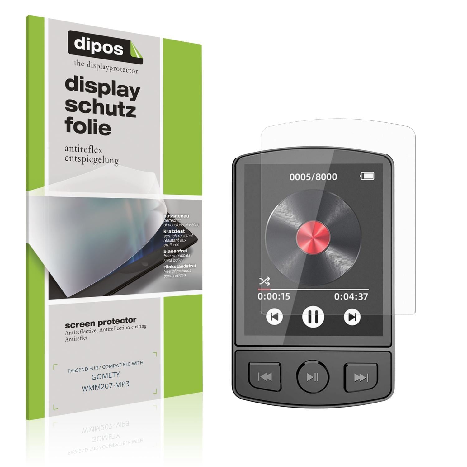 4x Schutzfolie matt für GOMETY WMM207-MP3 Display- (1)