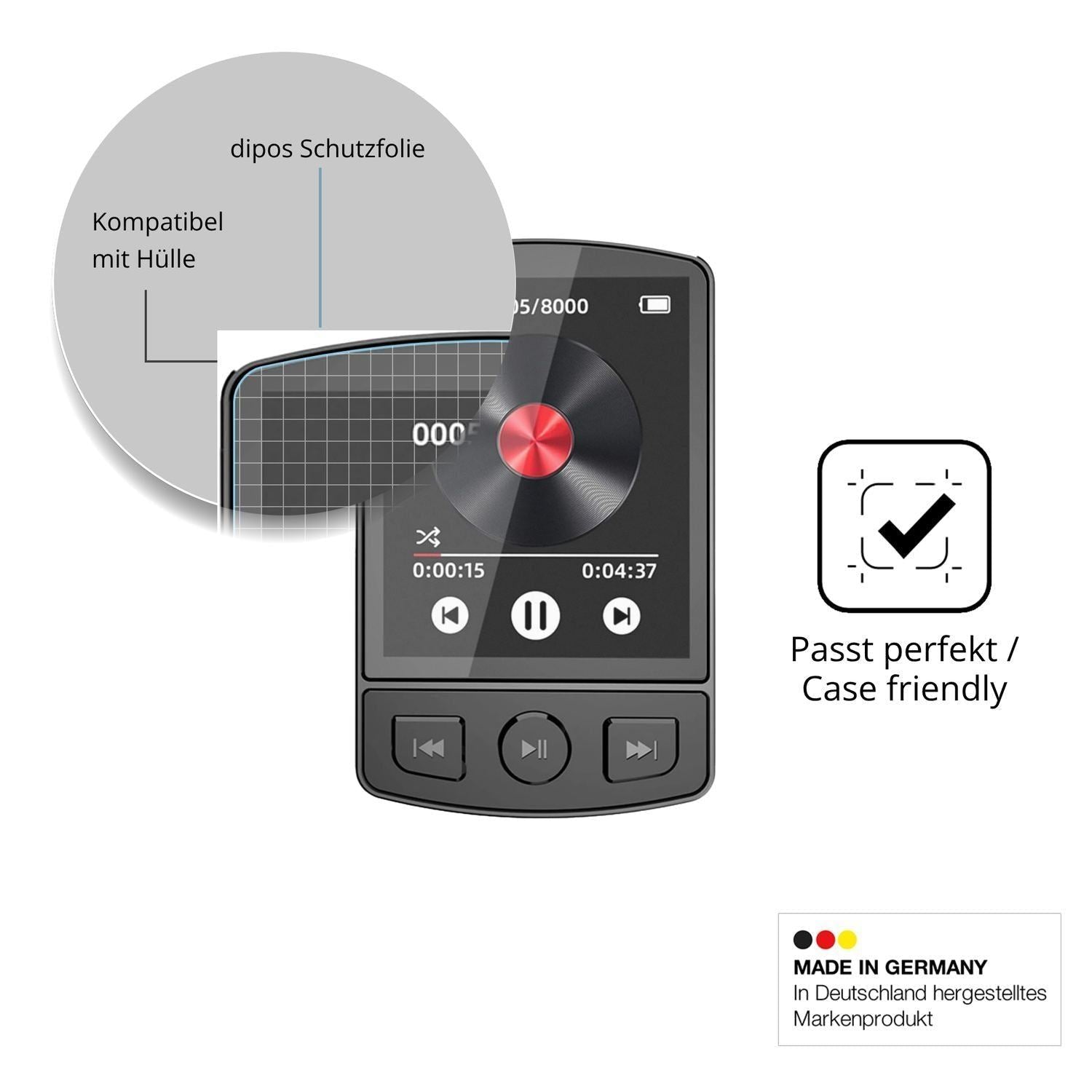 4x Schutzfolie matt für GOMETY WMM207-MP3 Display- (6)