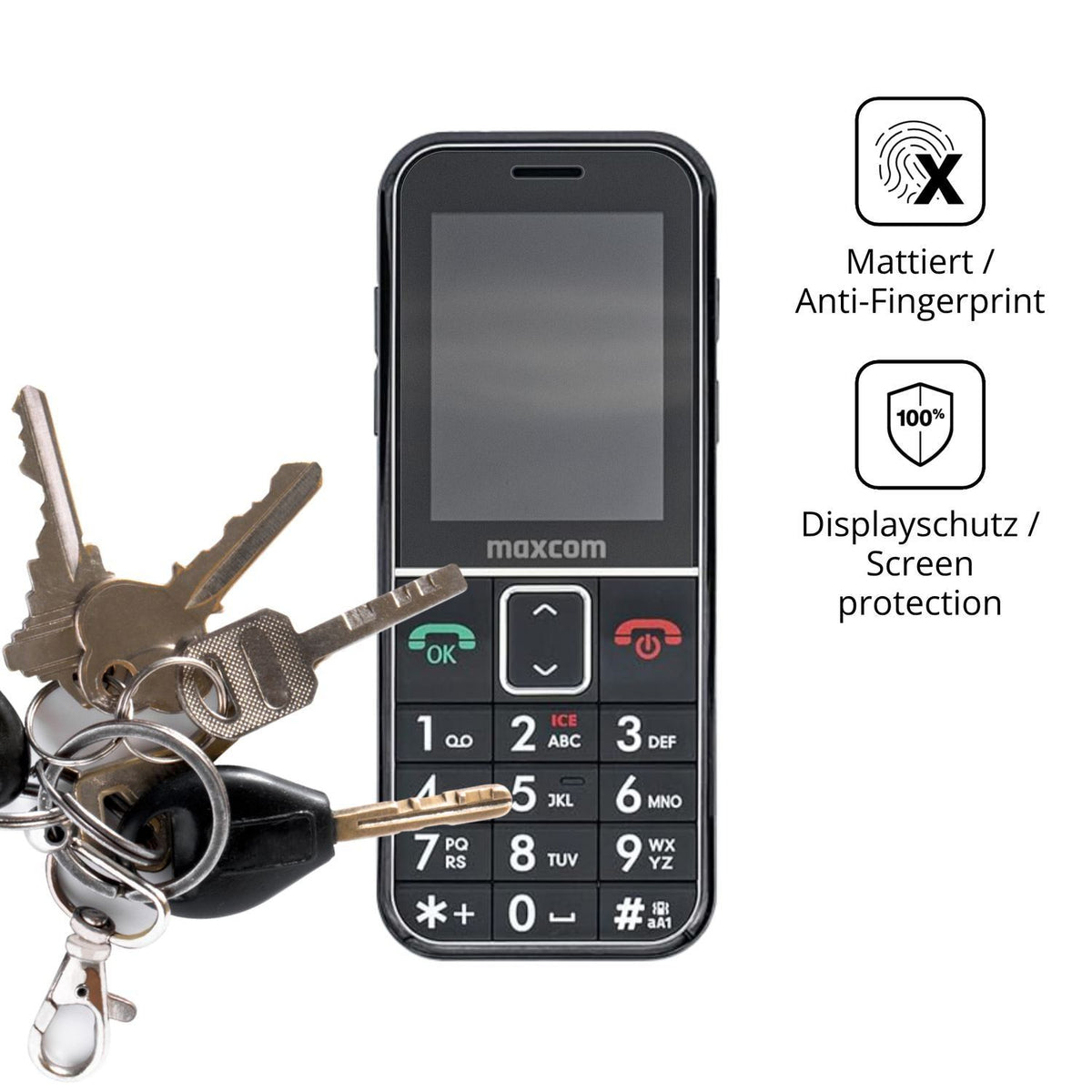 Blickschutzfolie für Maxcom MM735 matt Schutzfolie (3)