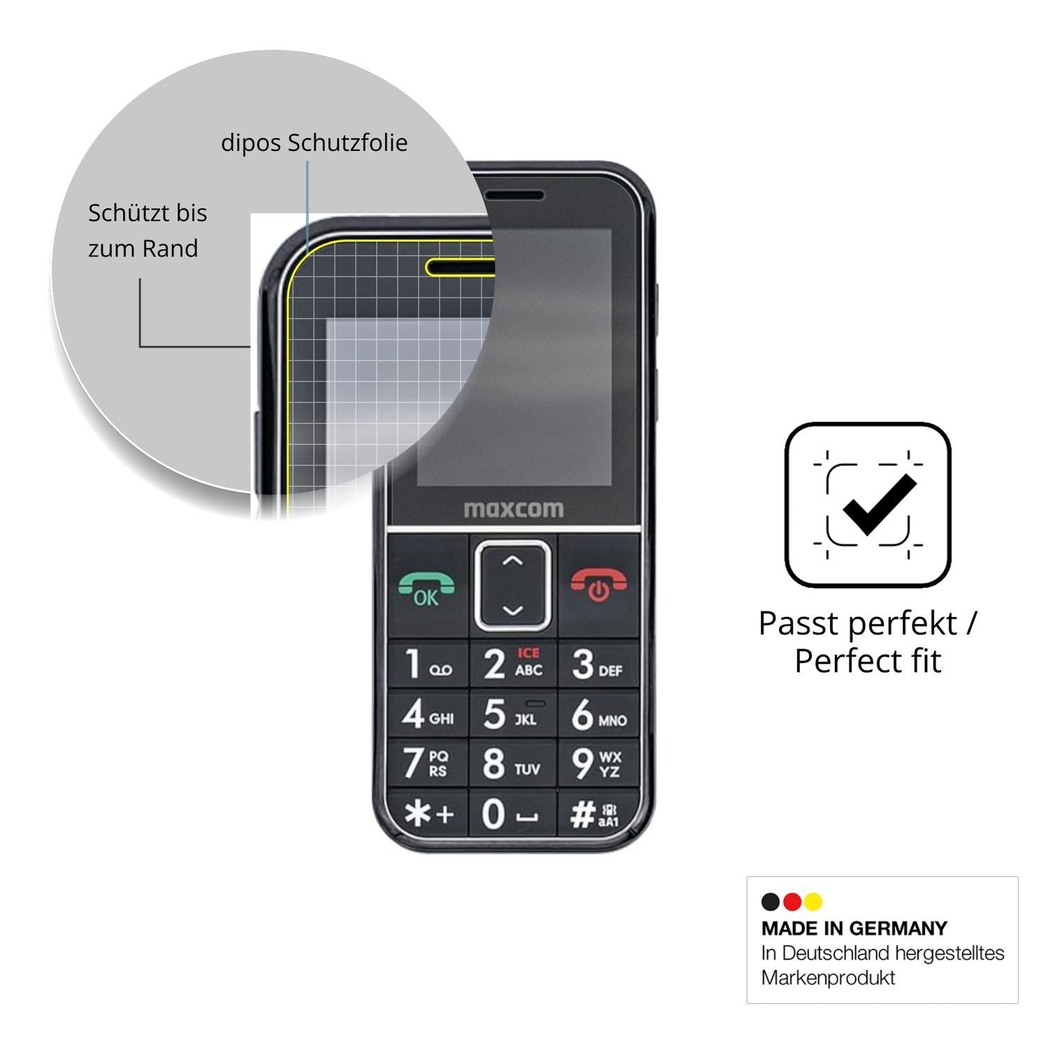 Blickschutzfolie für Maxcom MM735 matt Schutzfolie (4)