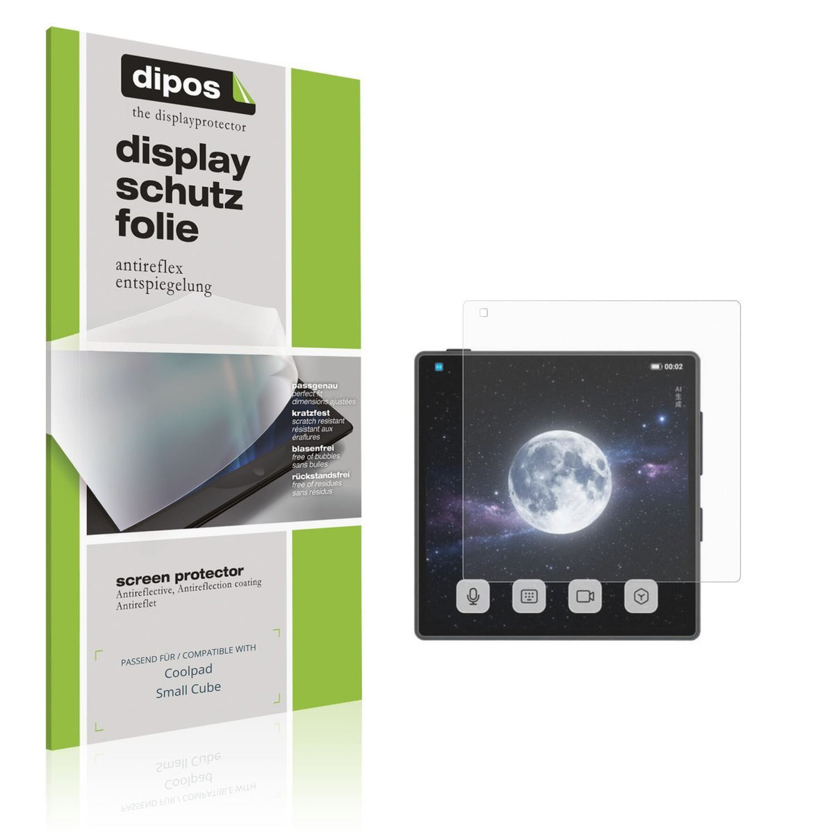 4x Schutzfolie matt für Coolpad Small Cube Display (1)