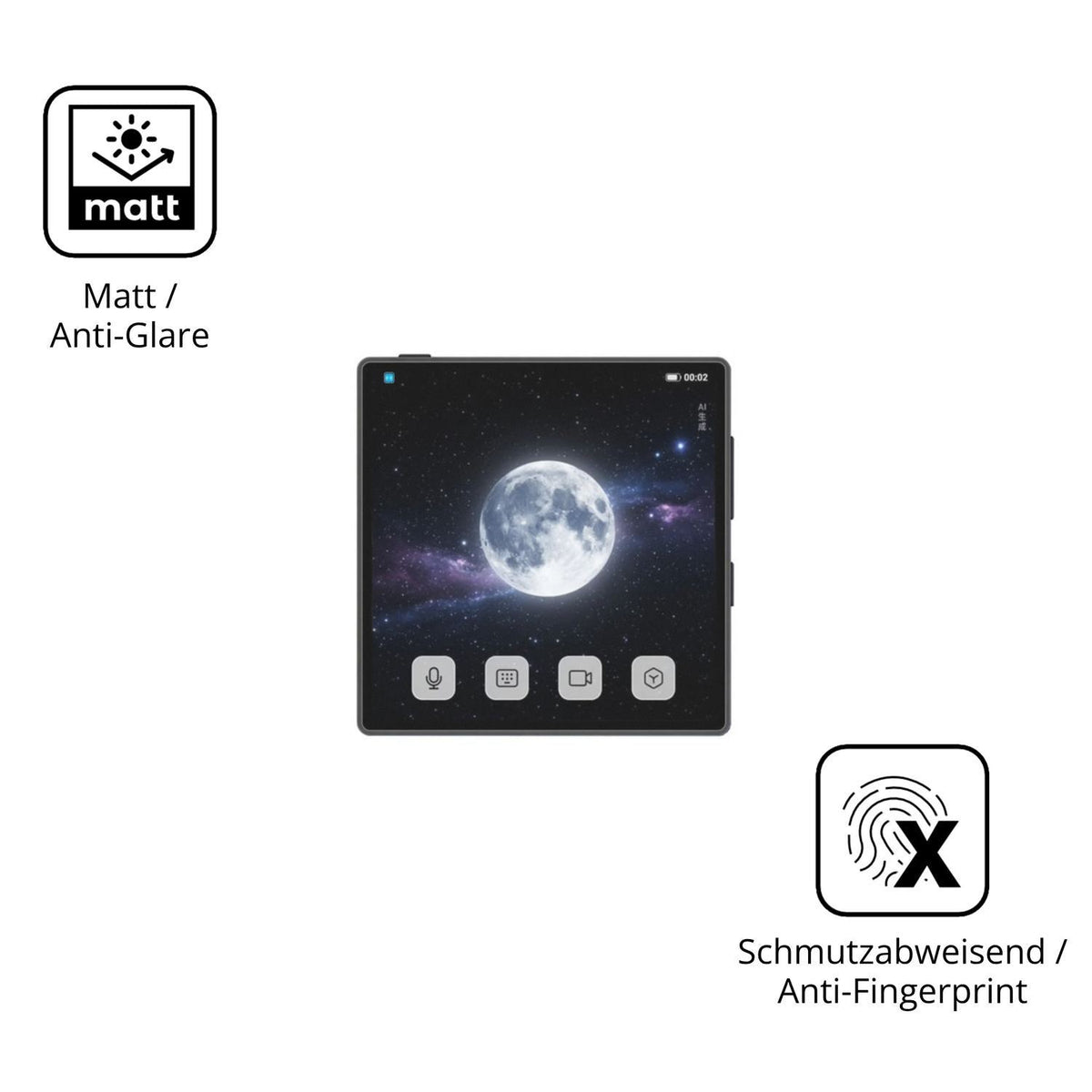 4x Schutzfolie matt für Coolpad Small Cube Display (5)