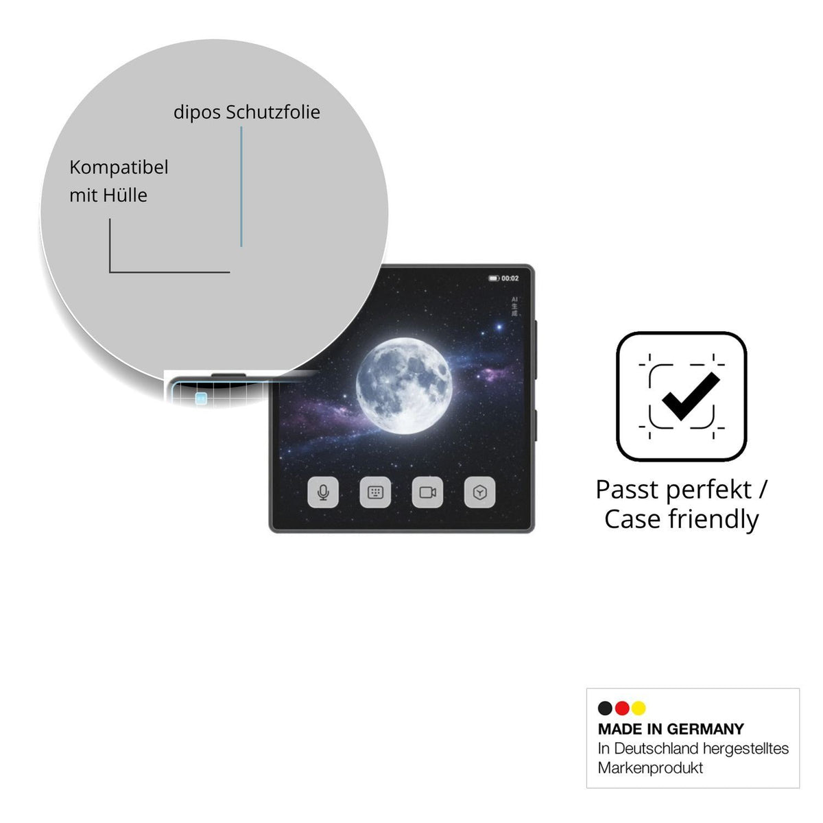 4x Schutzfolie matt für Coolpad Small Cube Display (6)