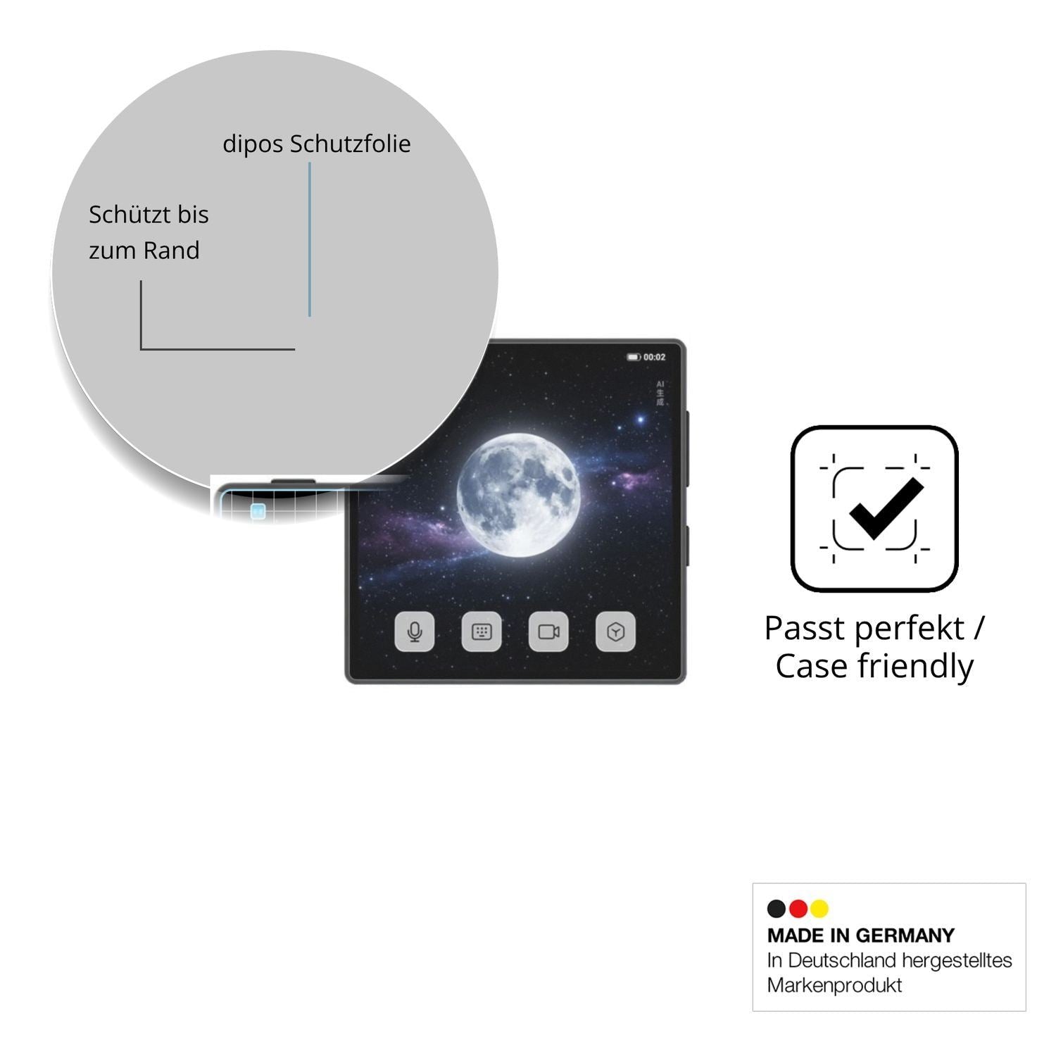 2x 9H Schutzfolie matt für Coolpad Small Cube Panz (6)