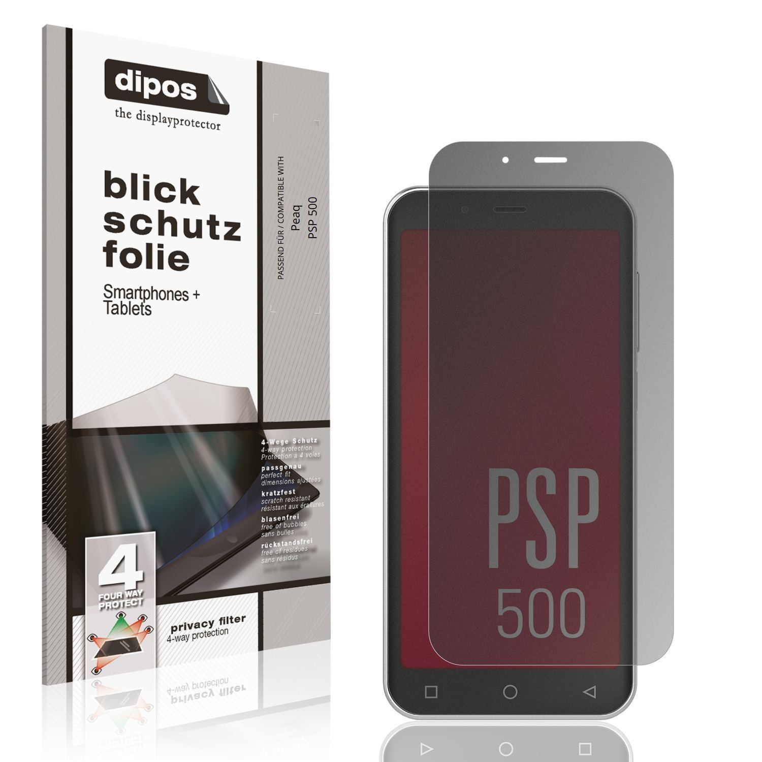 Blickschutzfolie für Peaq PSP 500 matt Schutzfolie (1)