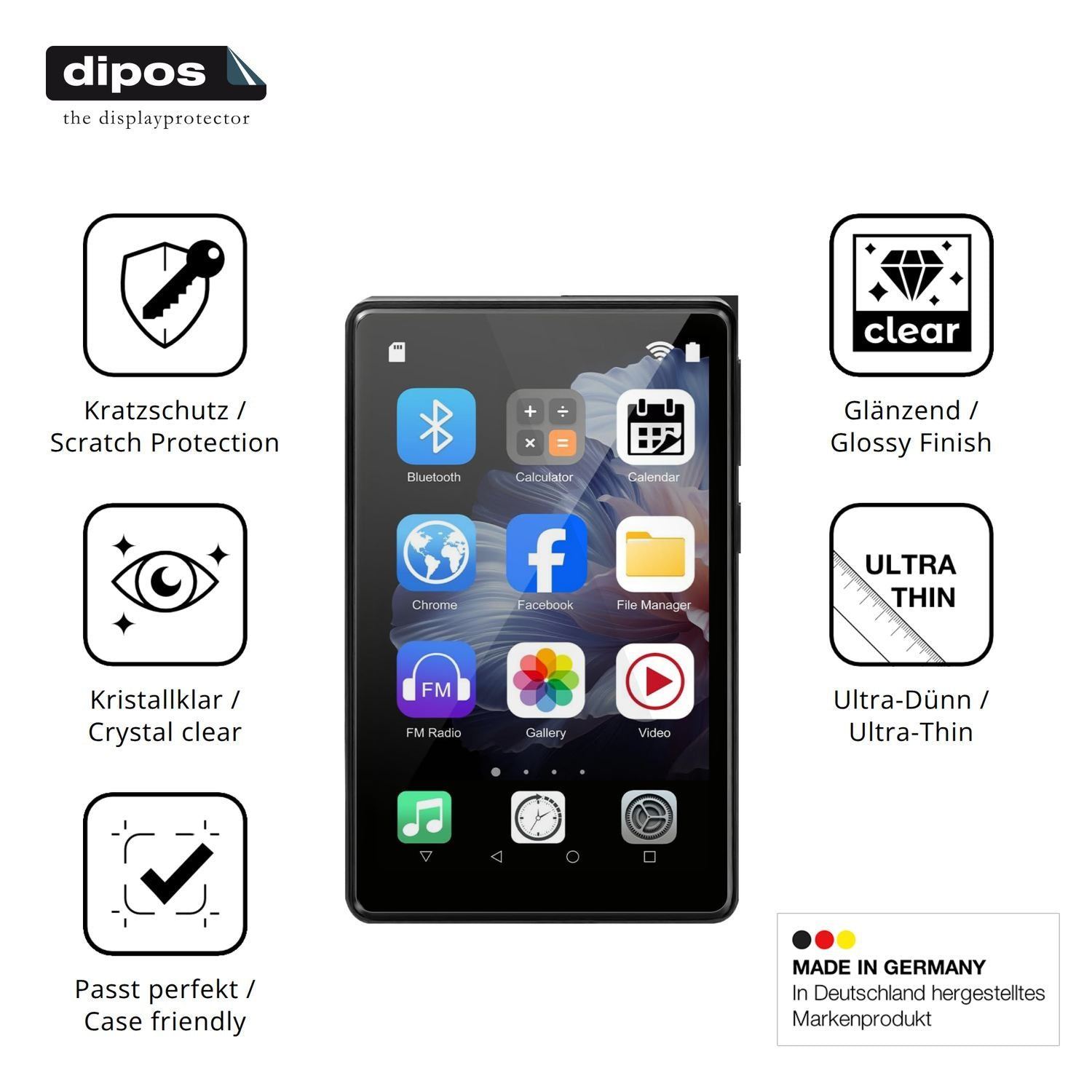 4x Schutzfolie klar für Taichaeu M9 Display-Schutz (7)