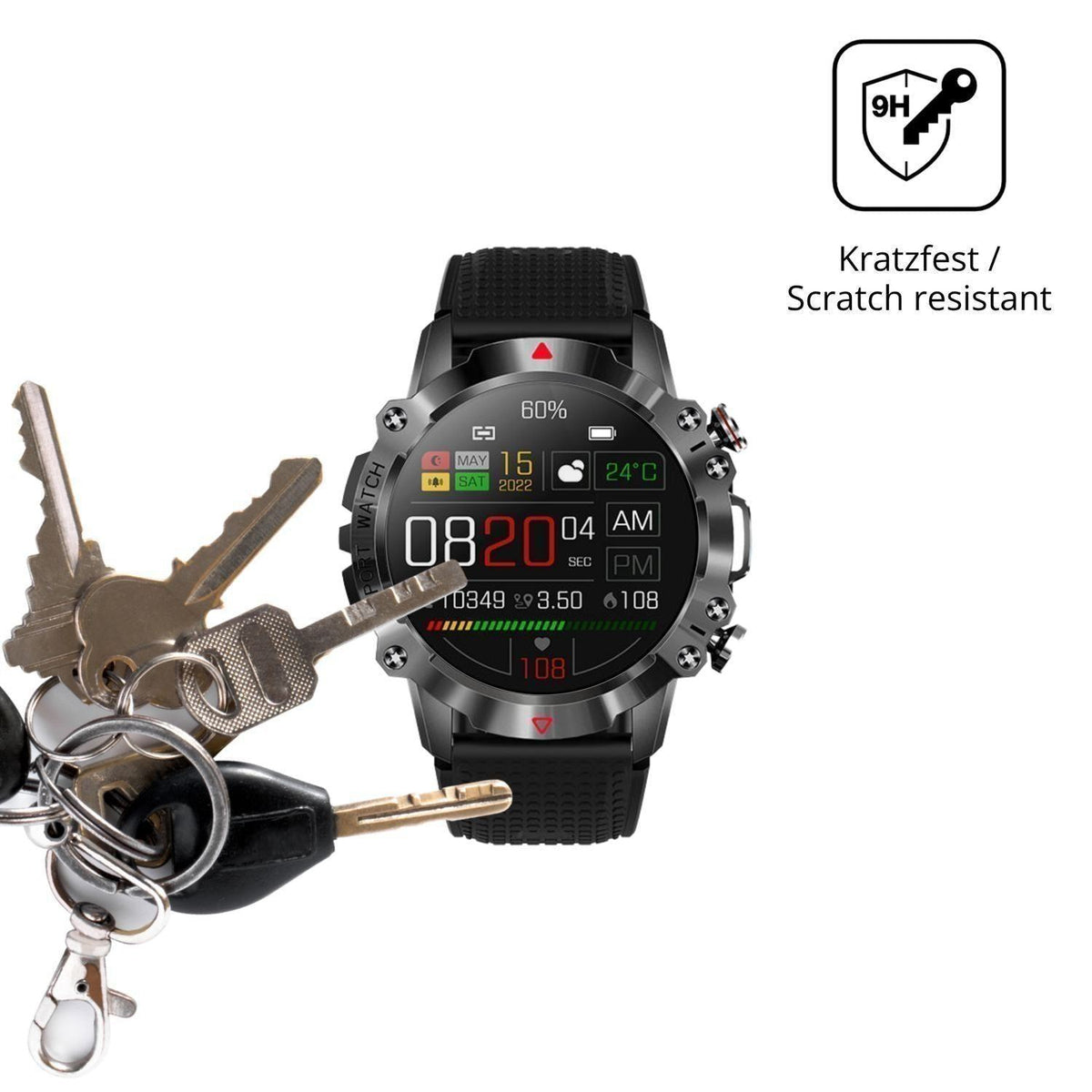 2x 9H Schutzfolie für Rmana KR10 1.39 Zoll Panzerf (3)