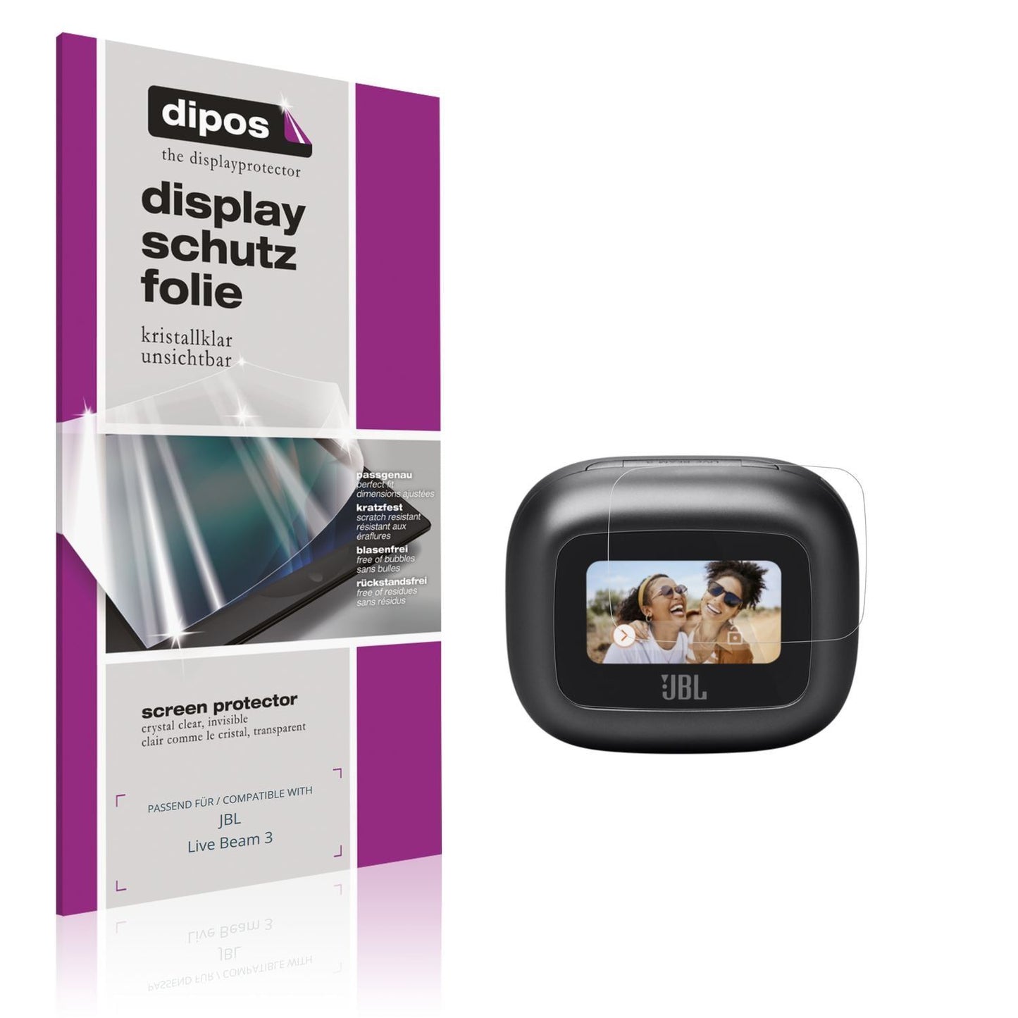 6x Schutzfolie klar für JBL Live Beam 3 Display-Sc (1)