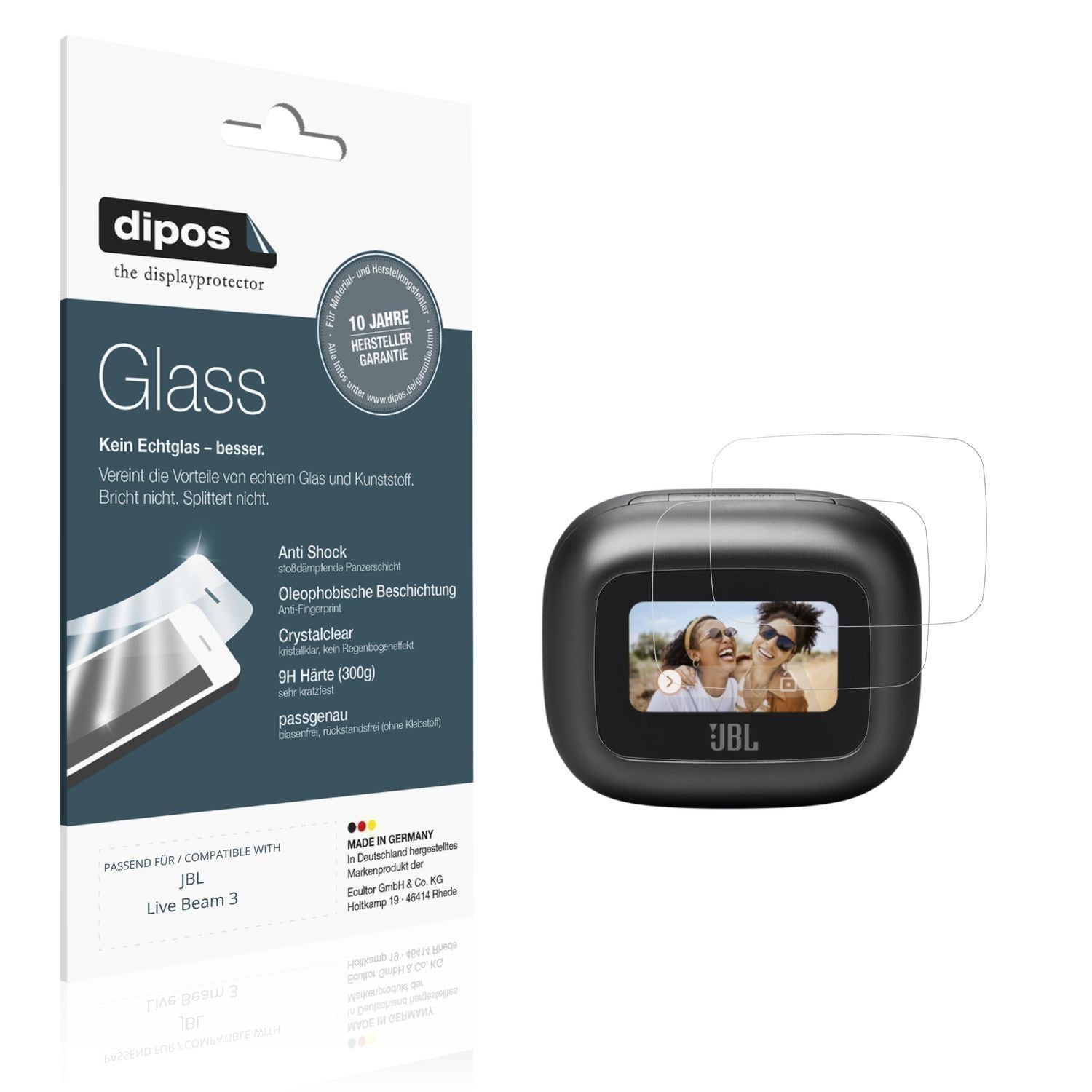 2x 9H Schutzfolie für JBL Live Beam 3 Panzerfolie (1)