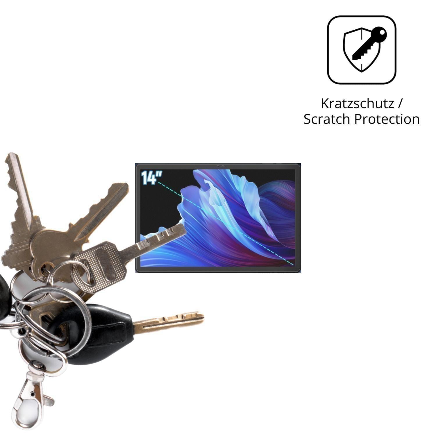 2x Schutzfolie matt für Byxsb G140L Display-Schutz (4)