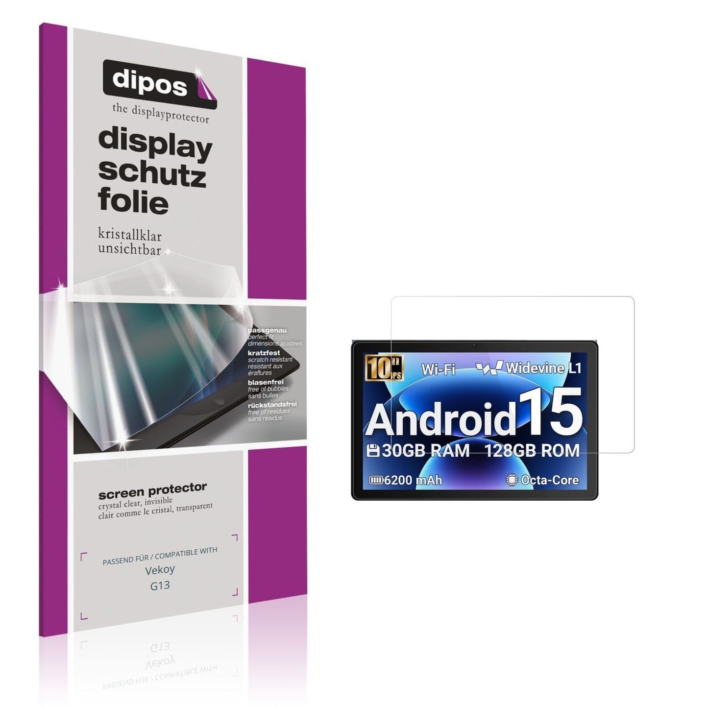 2x Schutzfolie klar für Vekoy G13 Display-Schutzfo (1)