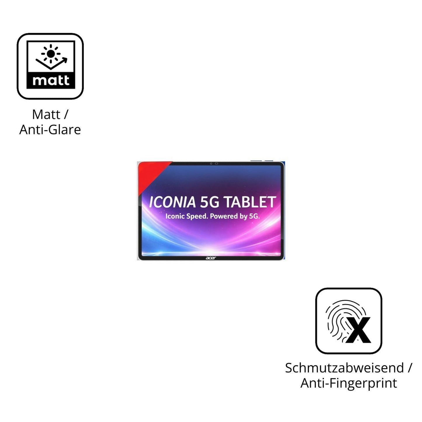 2x Schutzfolie matt für Acer Iconia iM11 Display-S (5)